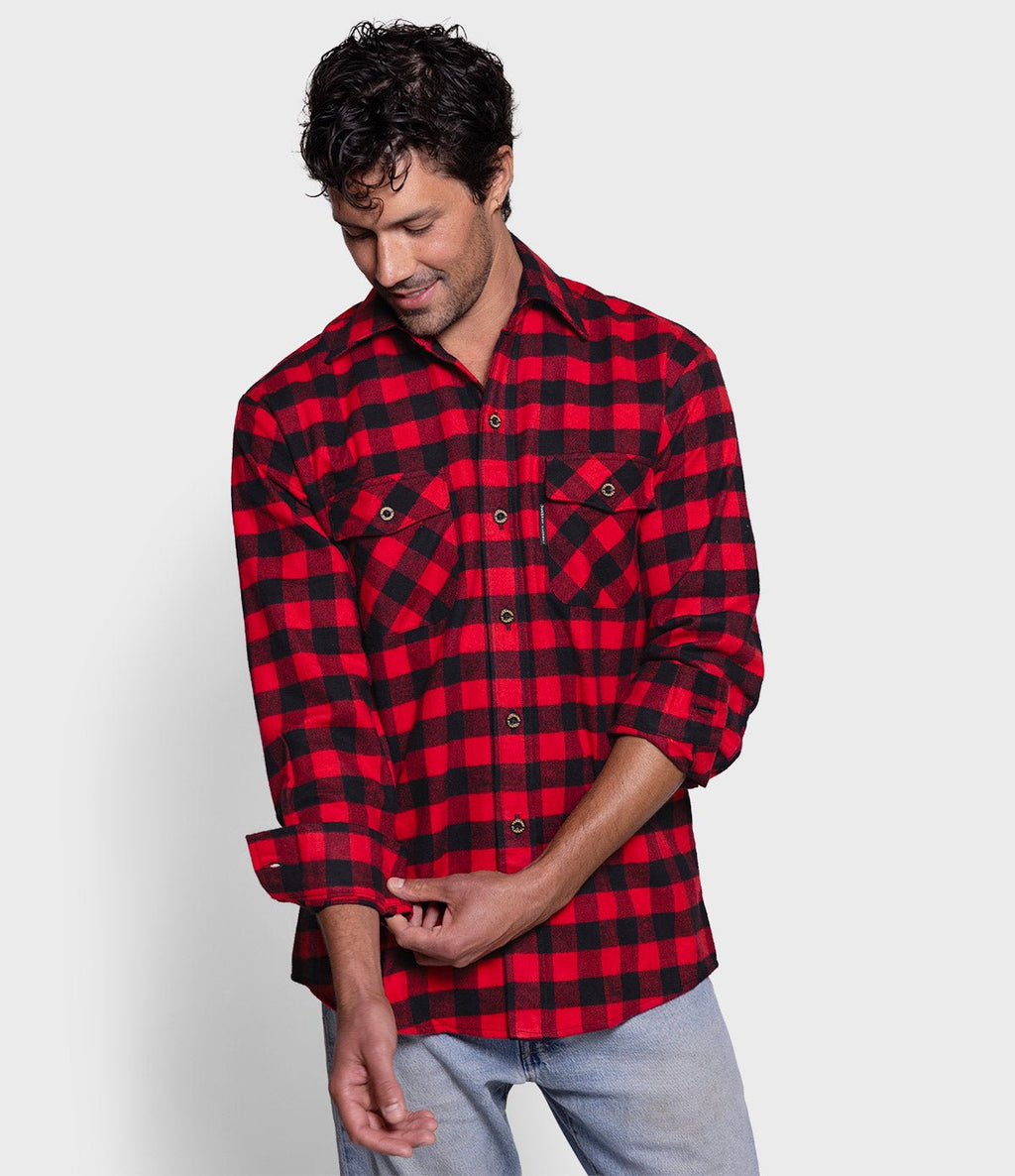 Men's Classic Flannel Shirt - Red Buffalo - Paranoid Ranch