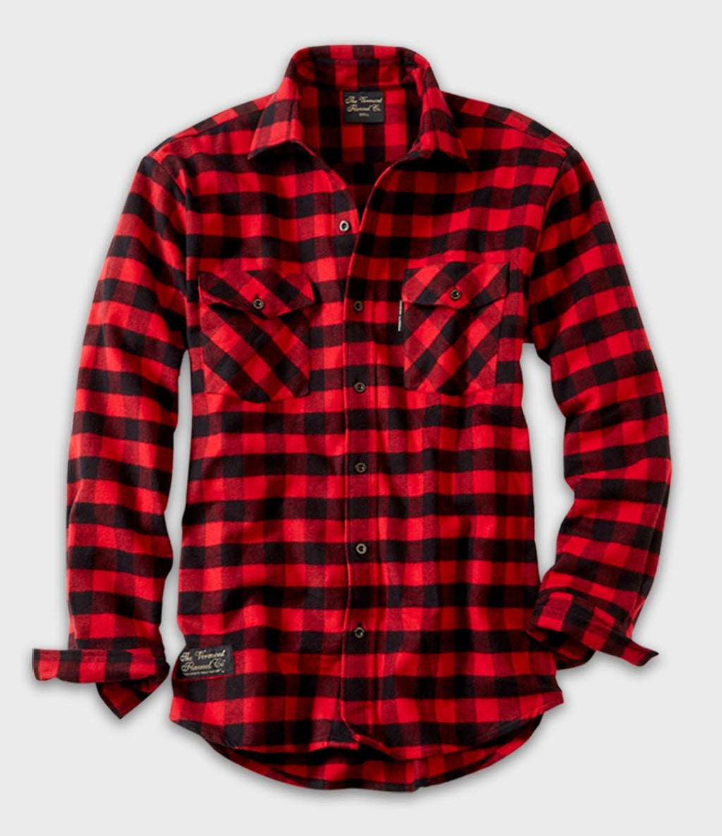 Men's Classic Flannel Shirt - Red Buffalo - Paranoid Ranch