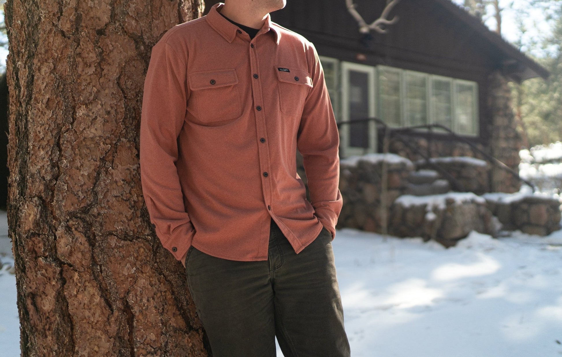 Men's Flex Flannel (Rust) - Paranoid Ranch