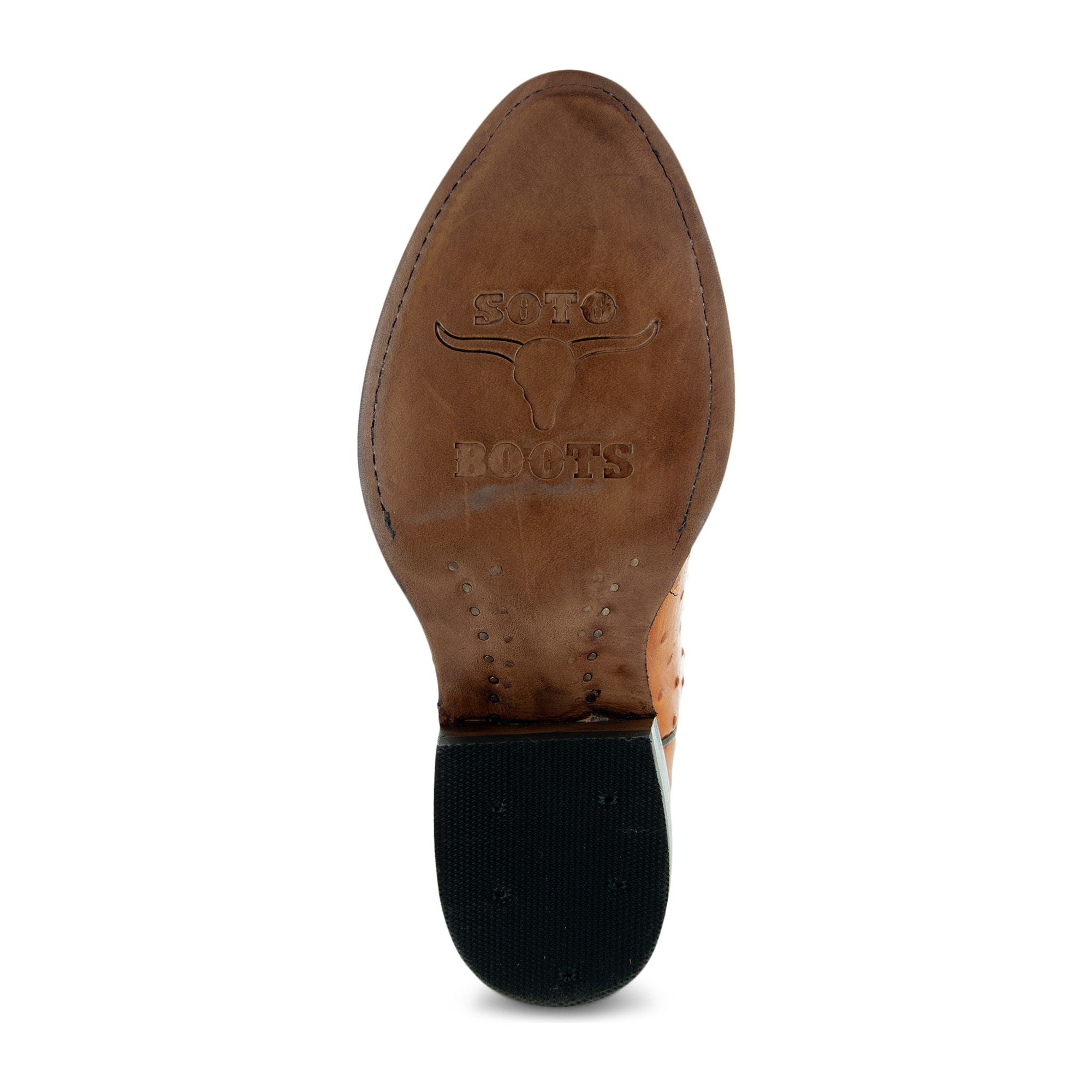 Men's Mantequilla Ostrich Print Cowboy Boots (H7002) - Paranoid Ranch