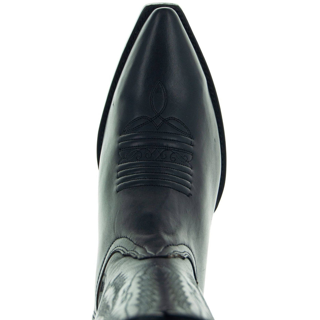 Men's Snip Toe Cowboy Boots Black (H50030) | Soto Boots - Paranoid Ranch