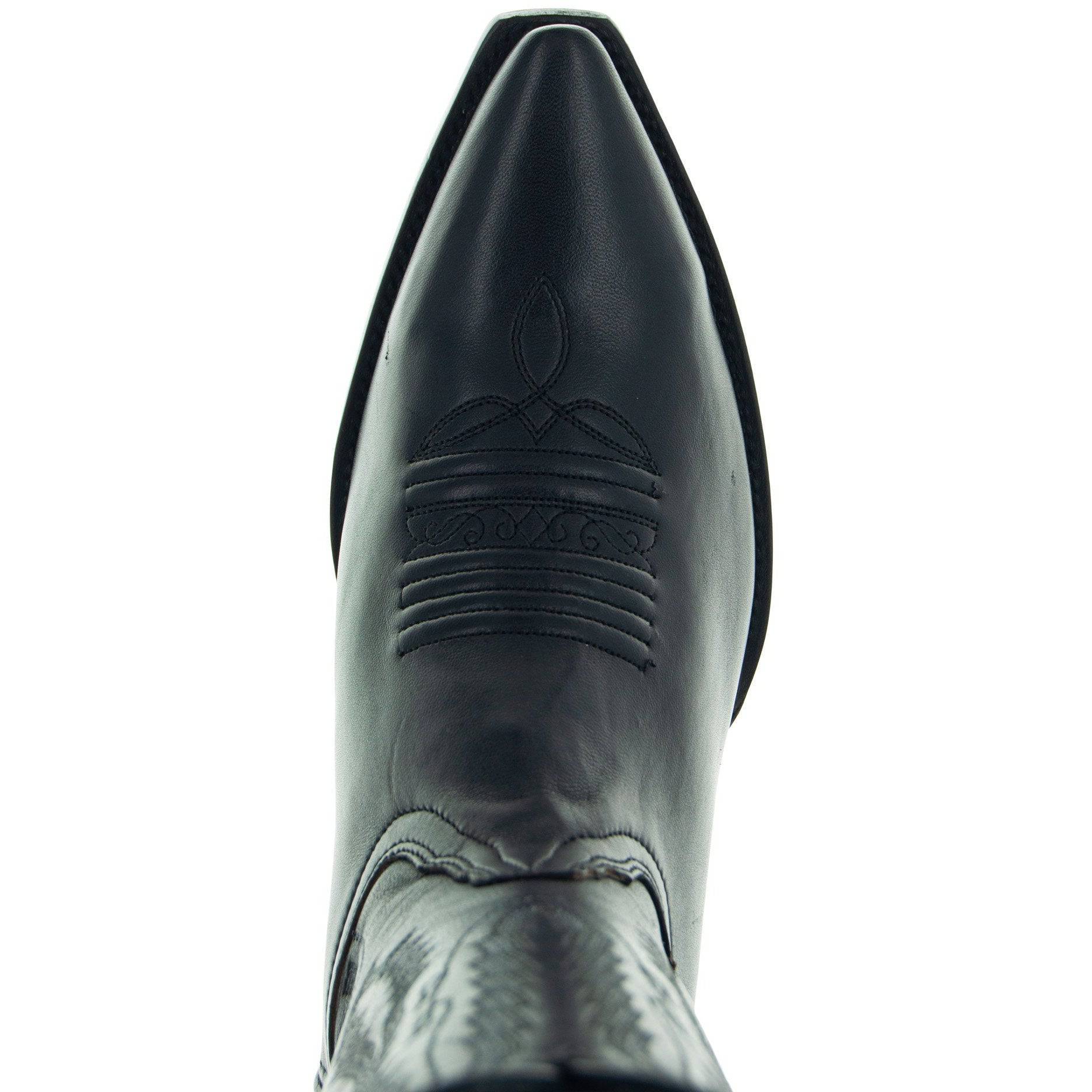 Men's Snip Toe Cowboy Boots Black (H50030) | Soto Boots - Paranoid Ranch
