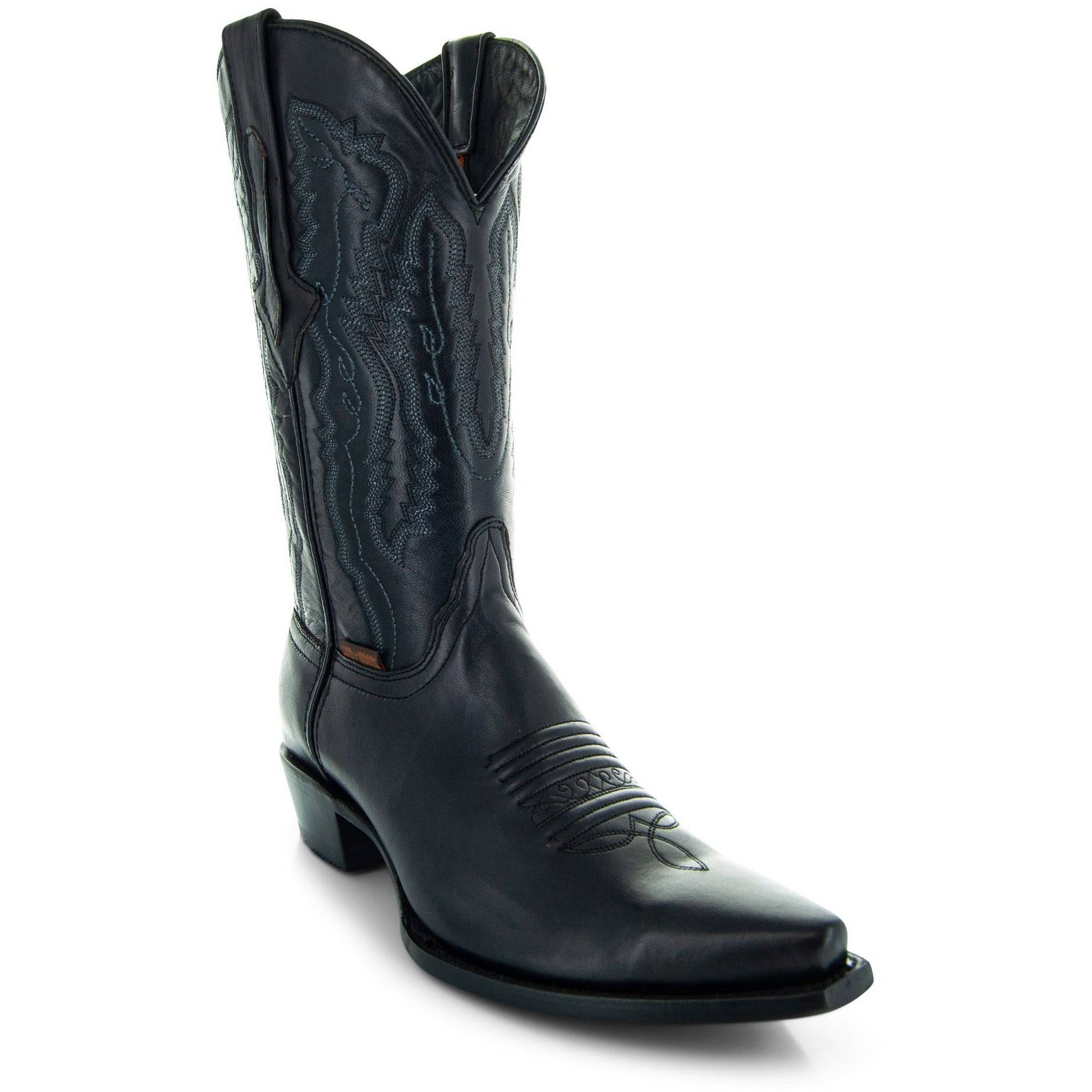 Men's Snip Toe Cowboy Boots Black (H50030) | Soto Boots - Paranoid Ranch