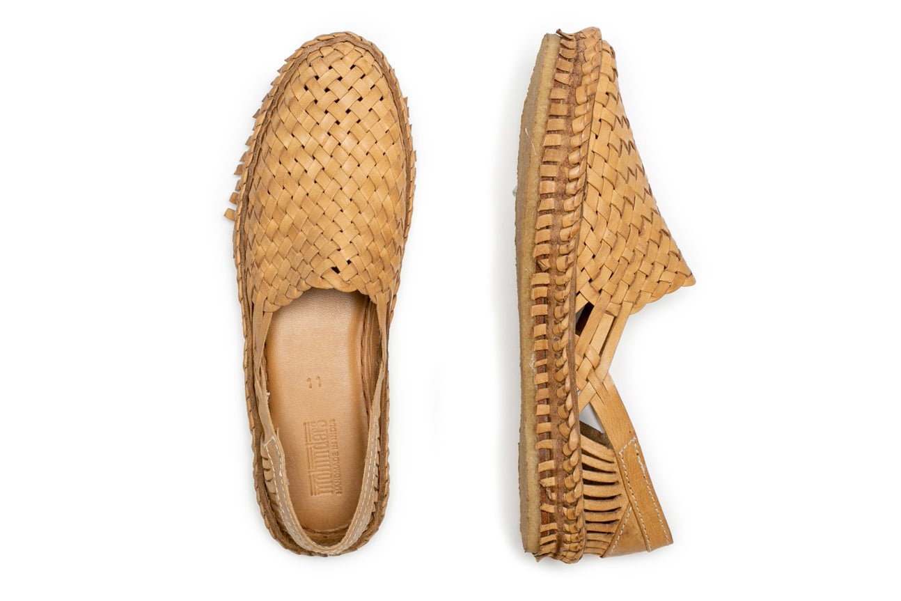 Men's Woven Shoe in Honey + No Stripes - Paranoid Ranch