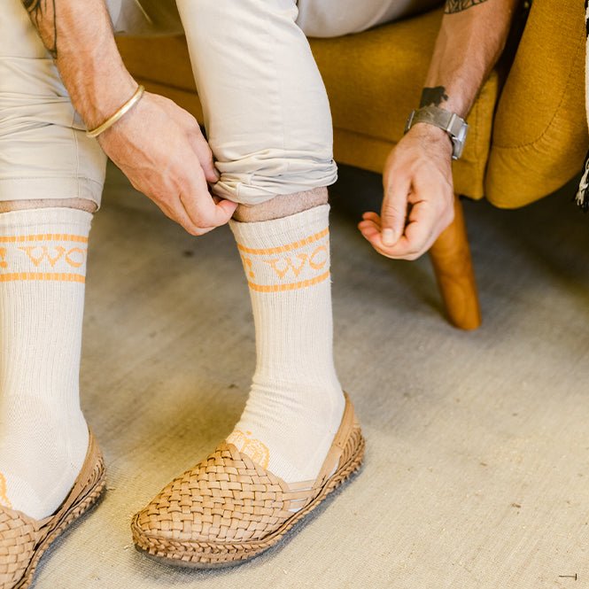 Men's Woven Shoe in Honey + No Stripes - Paranoid Ranch