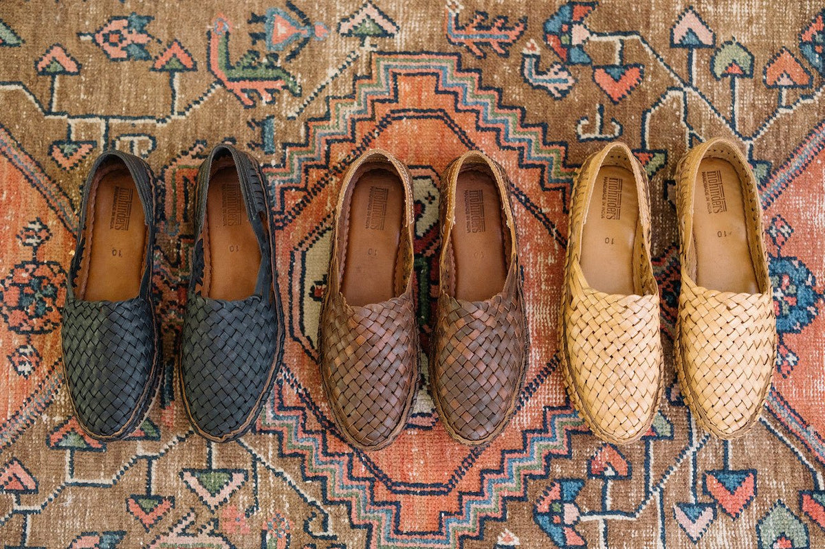 Men's Woven Shoe in Honey + No Stripes - Paranoid Ranch