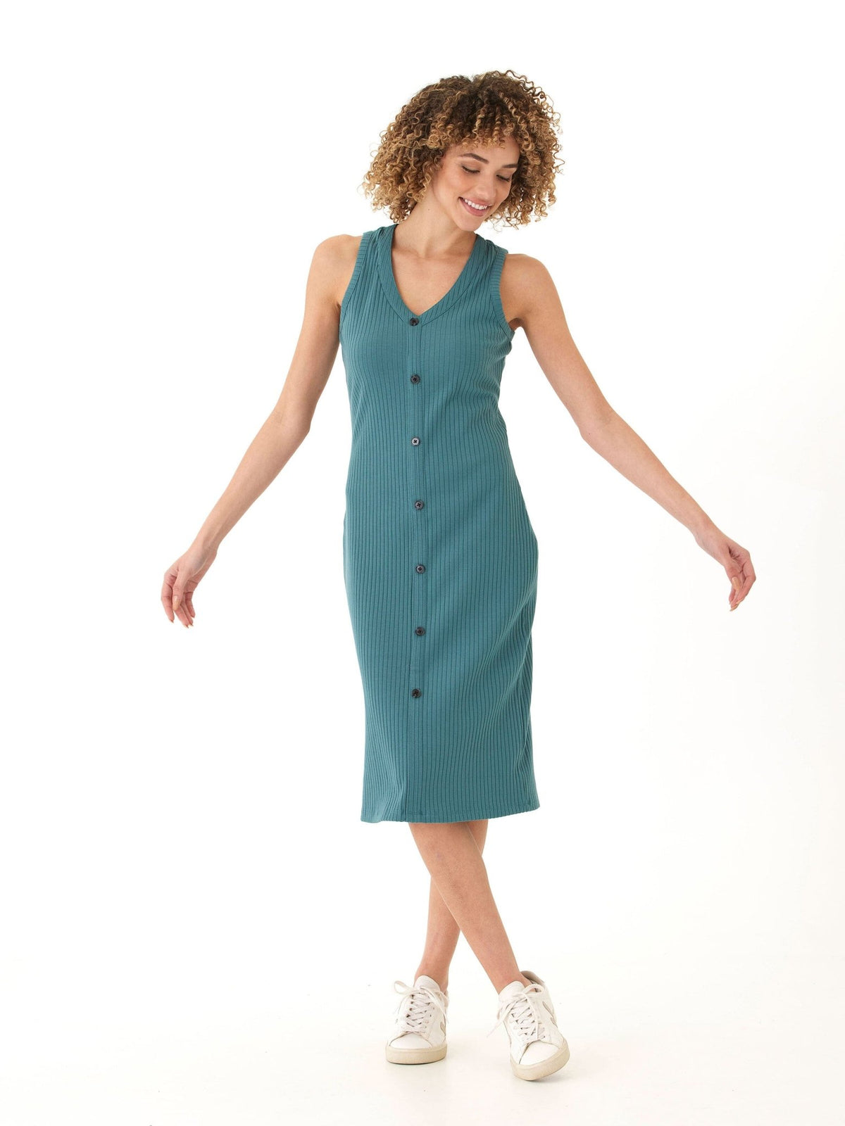 Micah Organic Rib Tank Midi Dress - Paranoid Ranch