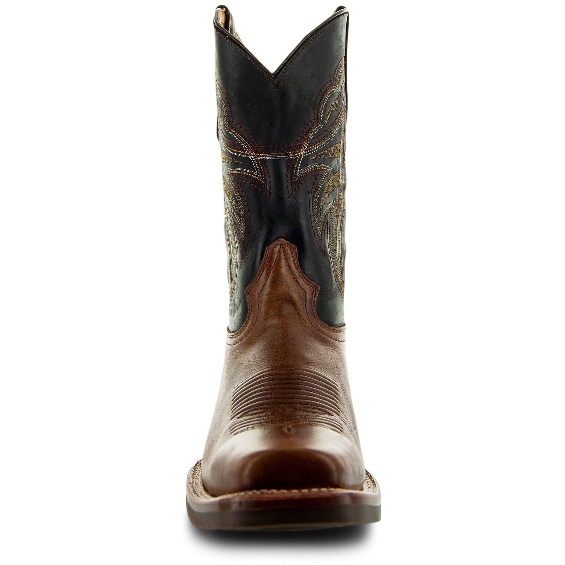 Miel Square Toe Leather Cowboy Boots H4002 - Paranoid Ranch