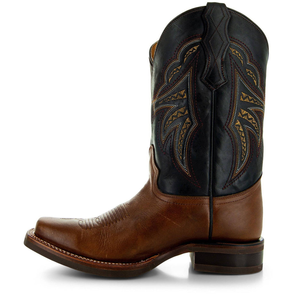 Miel Square Toe Leather Cowboy Boots H4002 - Paranoid Ranch