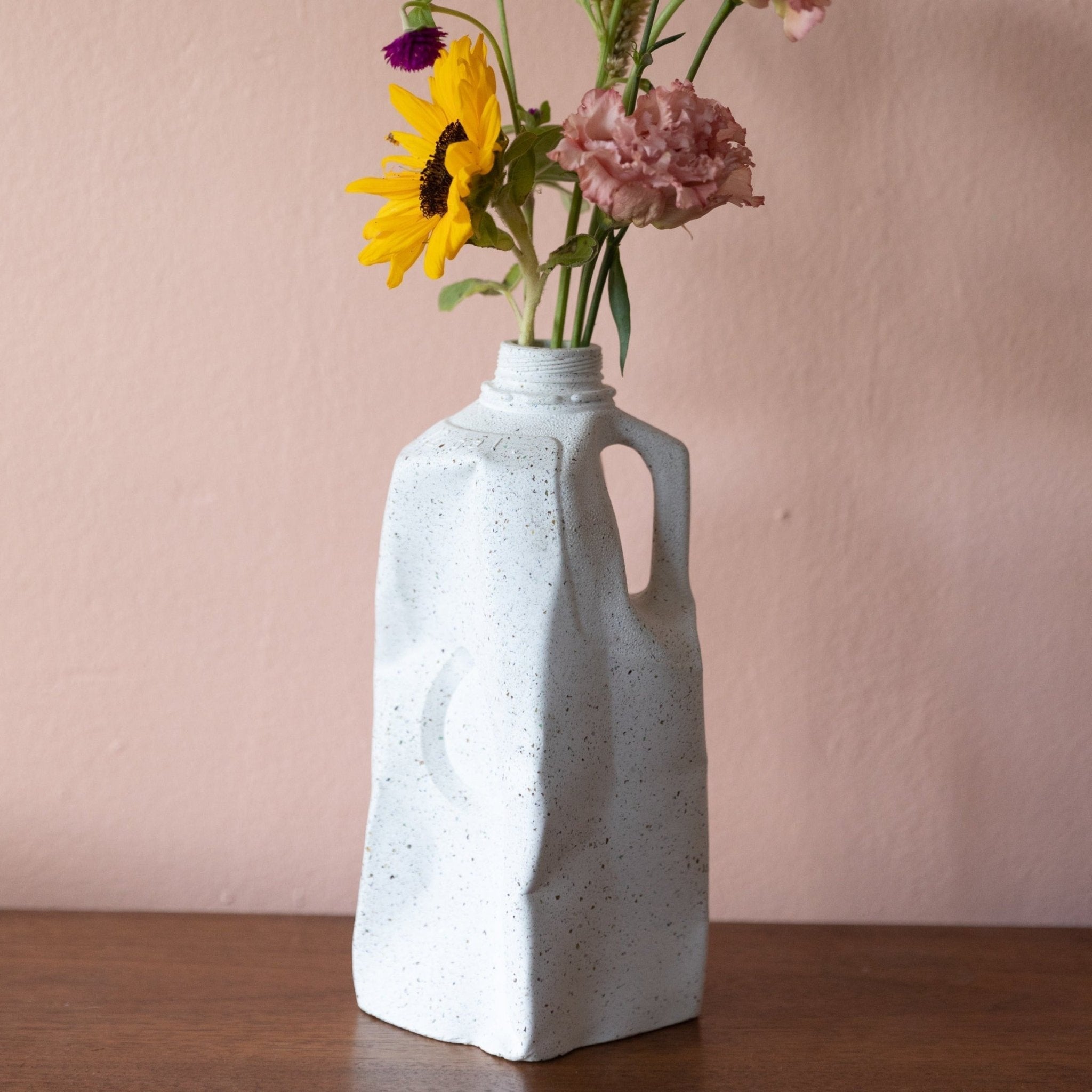 Milk Jug Vase | White Terrazzo - Paranoid Ranch
