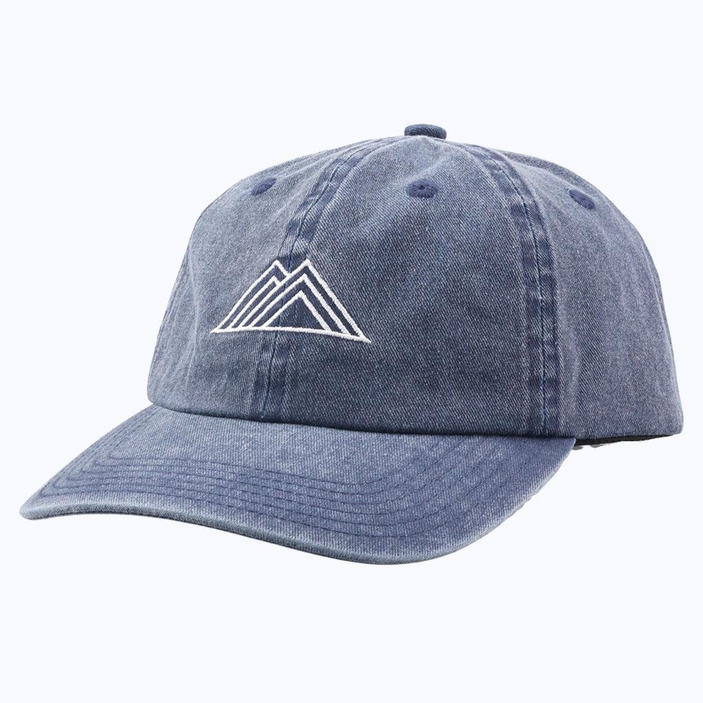 Mountain Logo Vintage Wash Dad Cap - Denim - Paranoid Ranch