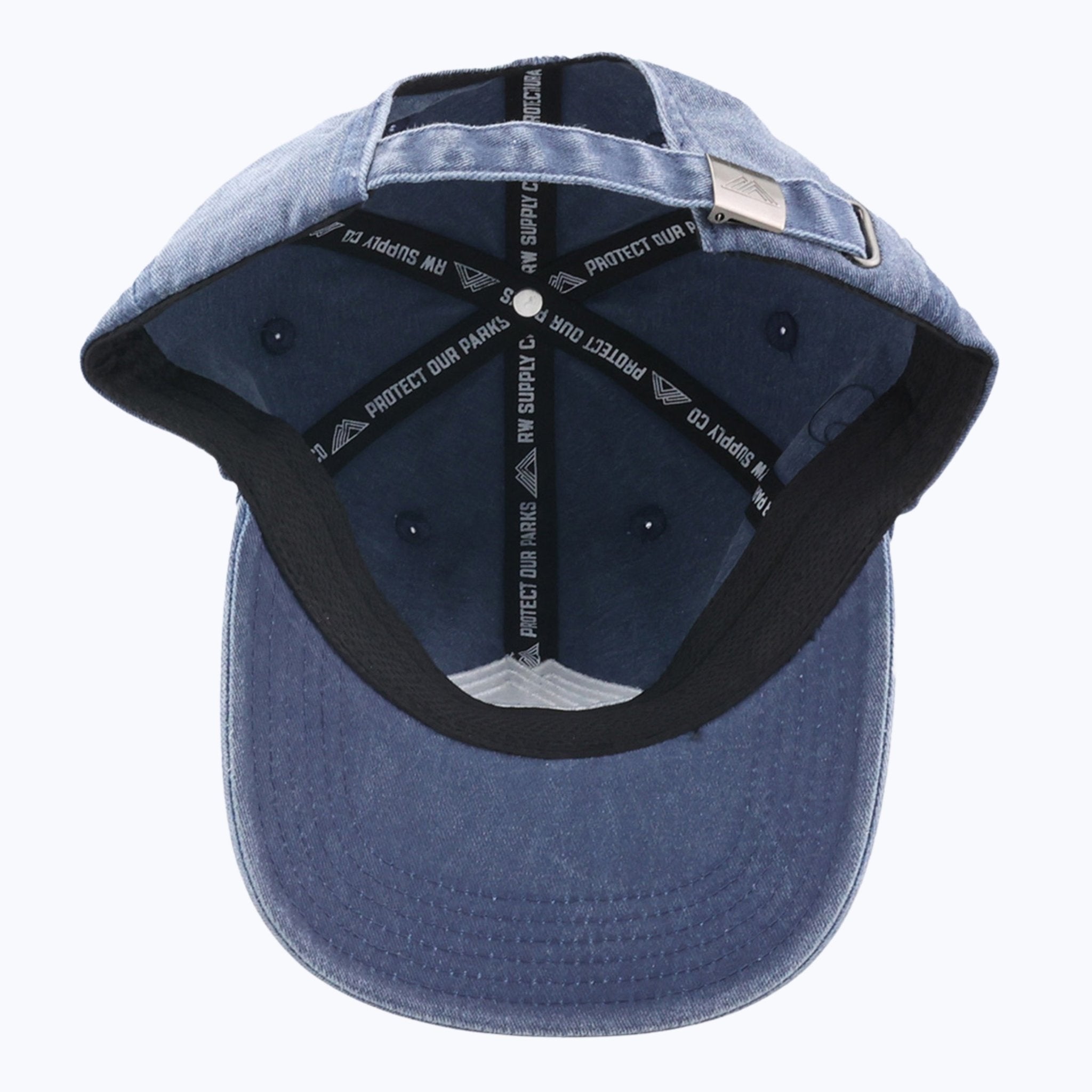 Mountain Logo Vintage Wash Dad Cap - Denim - Paranoid Ranch