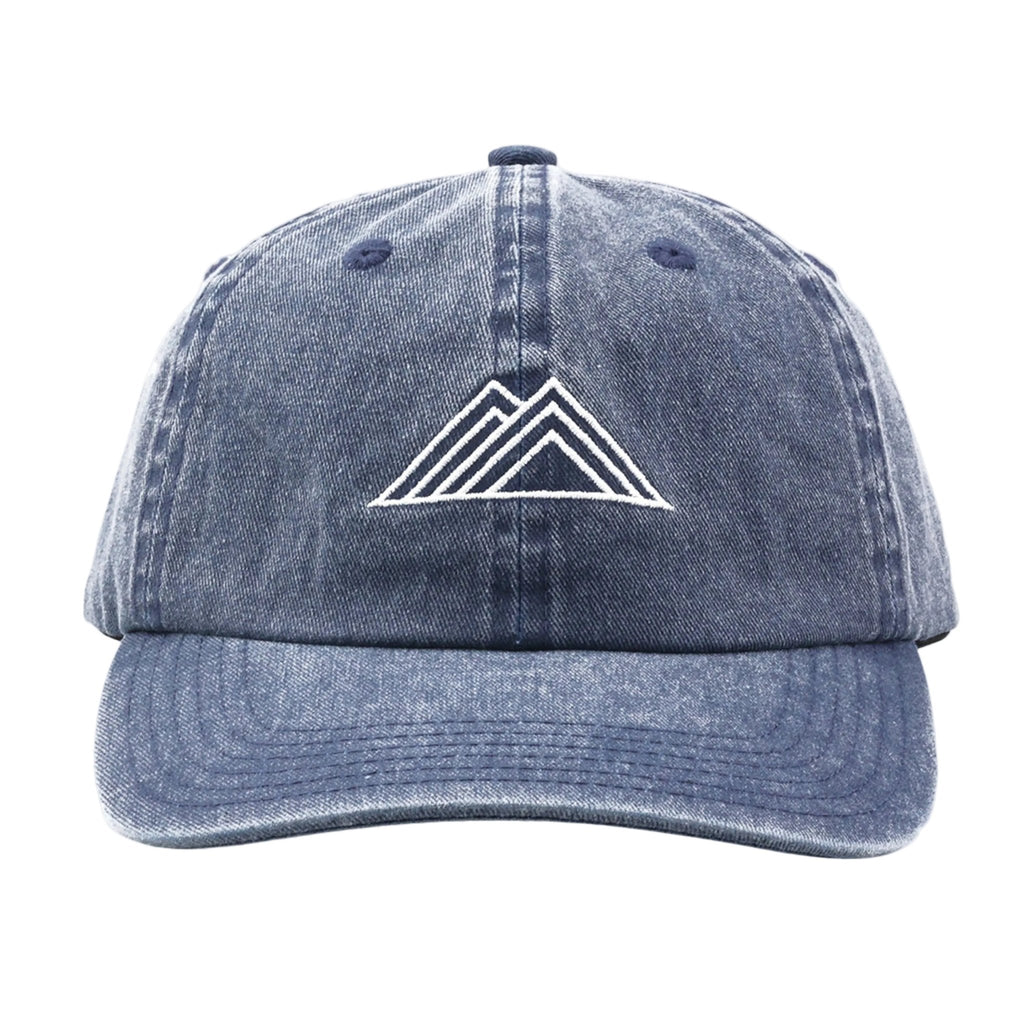 Mountain Logo Vintage Wash Dad Cap - Denim - Paranoid Ranch