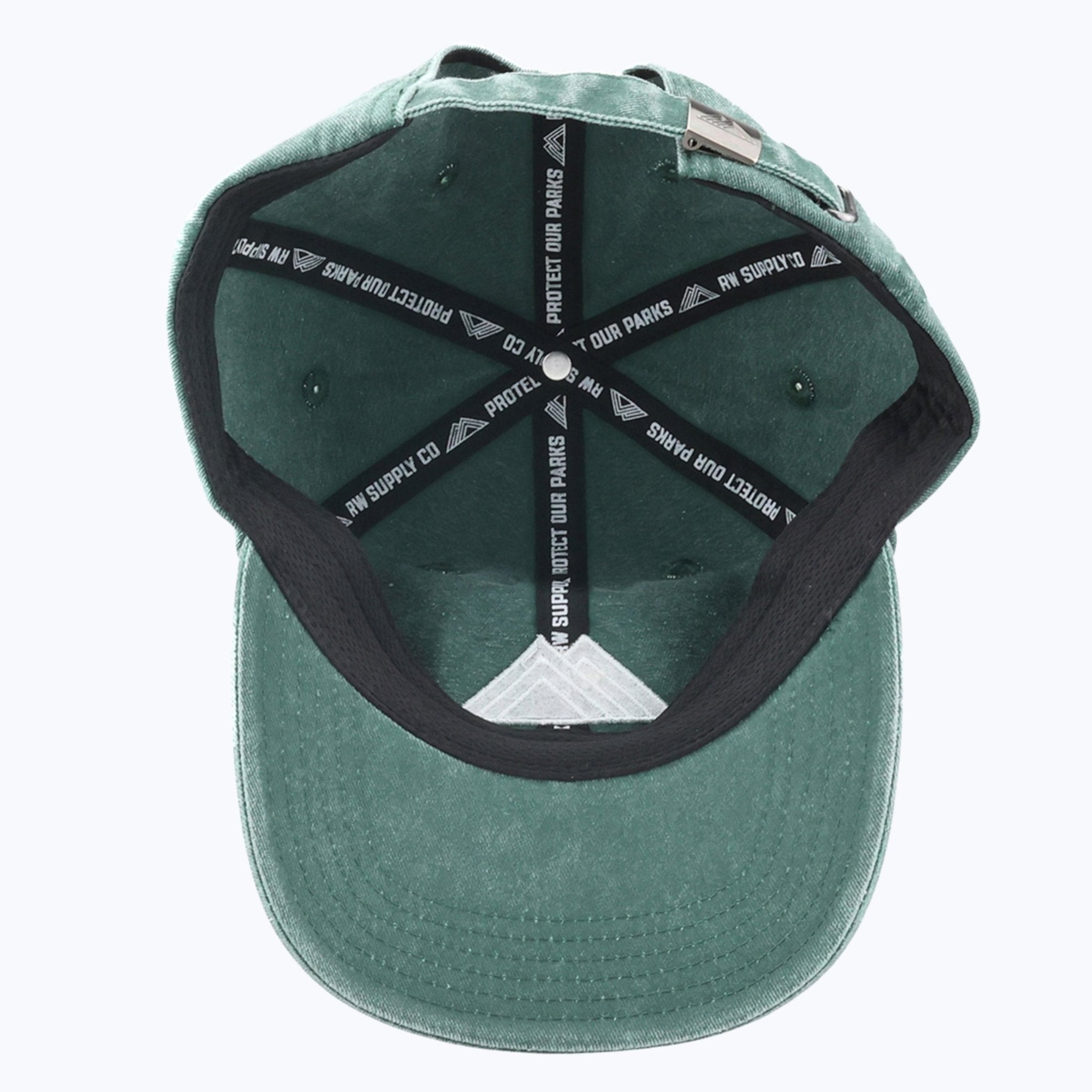 Mountain Logo Vintage Wash Dad Cap - Forest - Paranoid Ranch
