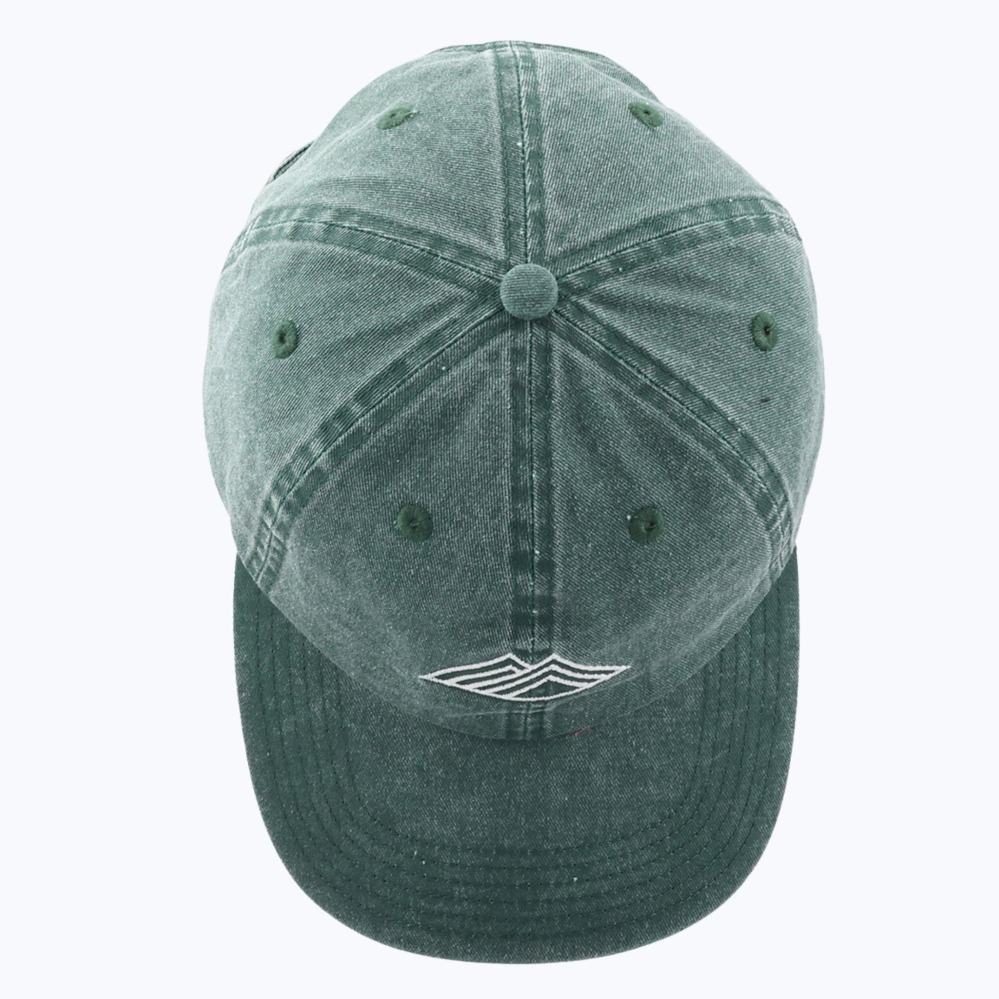 Mountain Logo Vintage Wash Dad Cap - Forest - Paranoid Ranch