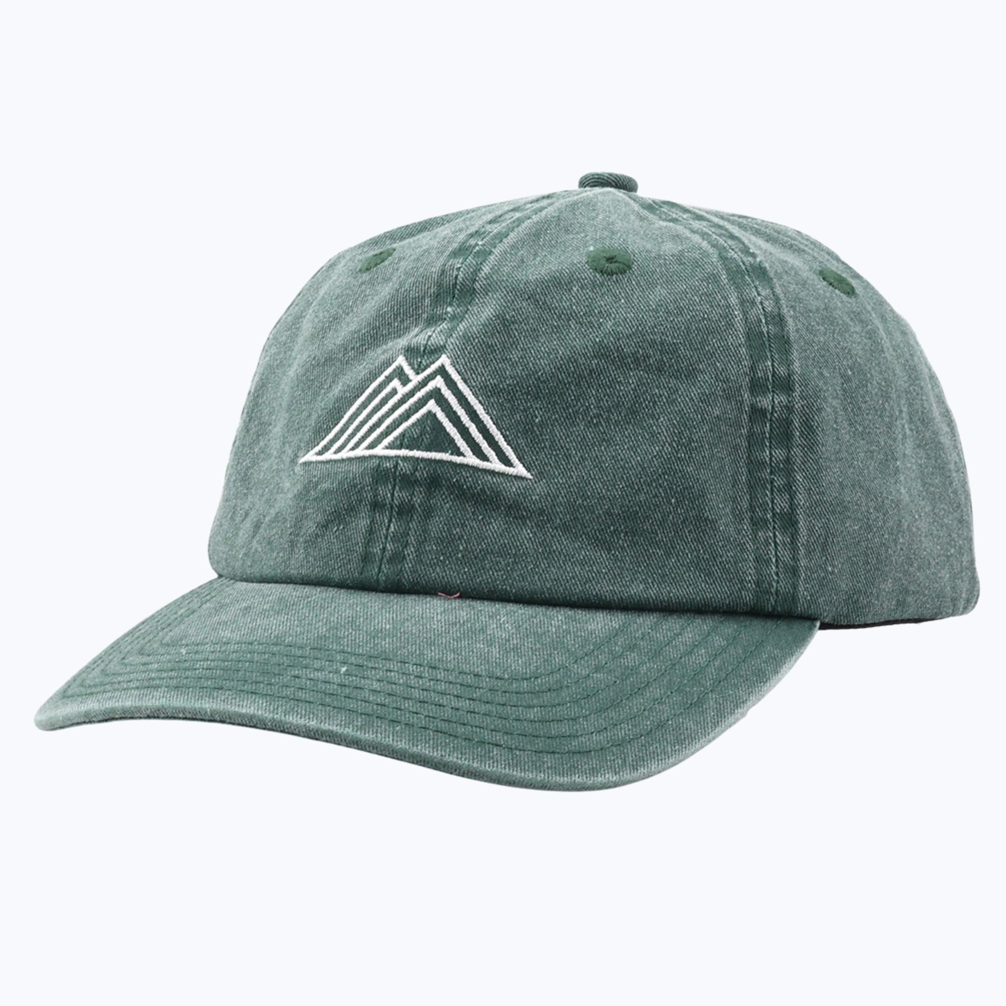 Mountain Logo Vintage Wash Dad Cap - Forest - Paranoid Ranch