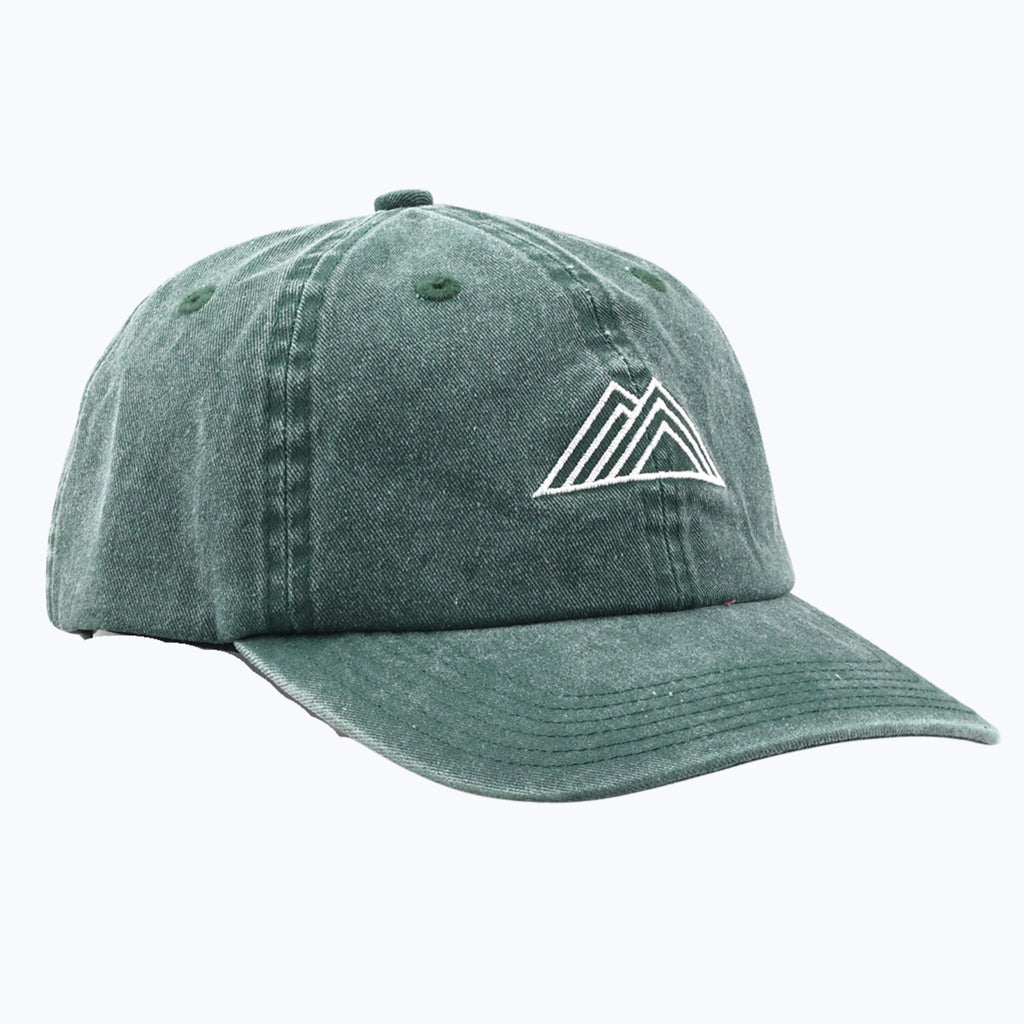 Mountain Logo Vintage Wash Dad Cap - Forest - Paranoid Ranch