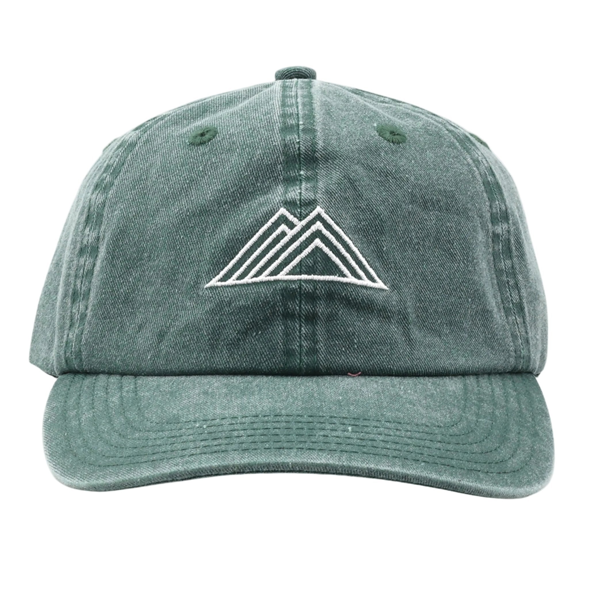 Mountain Logo Vintage Wash Dad Cap - Forest - Paranoid Ranch
