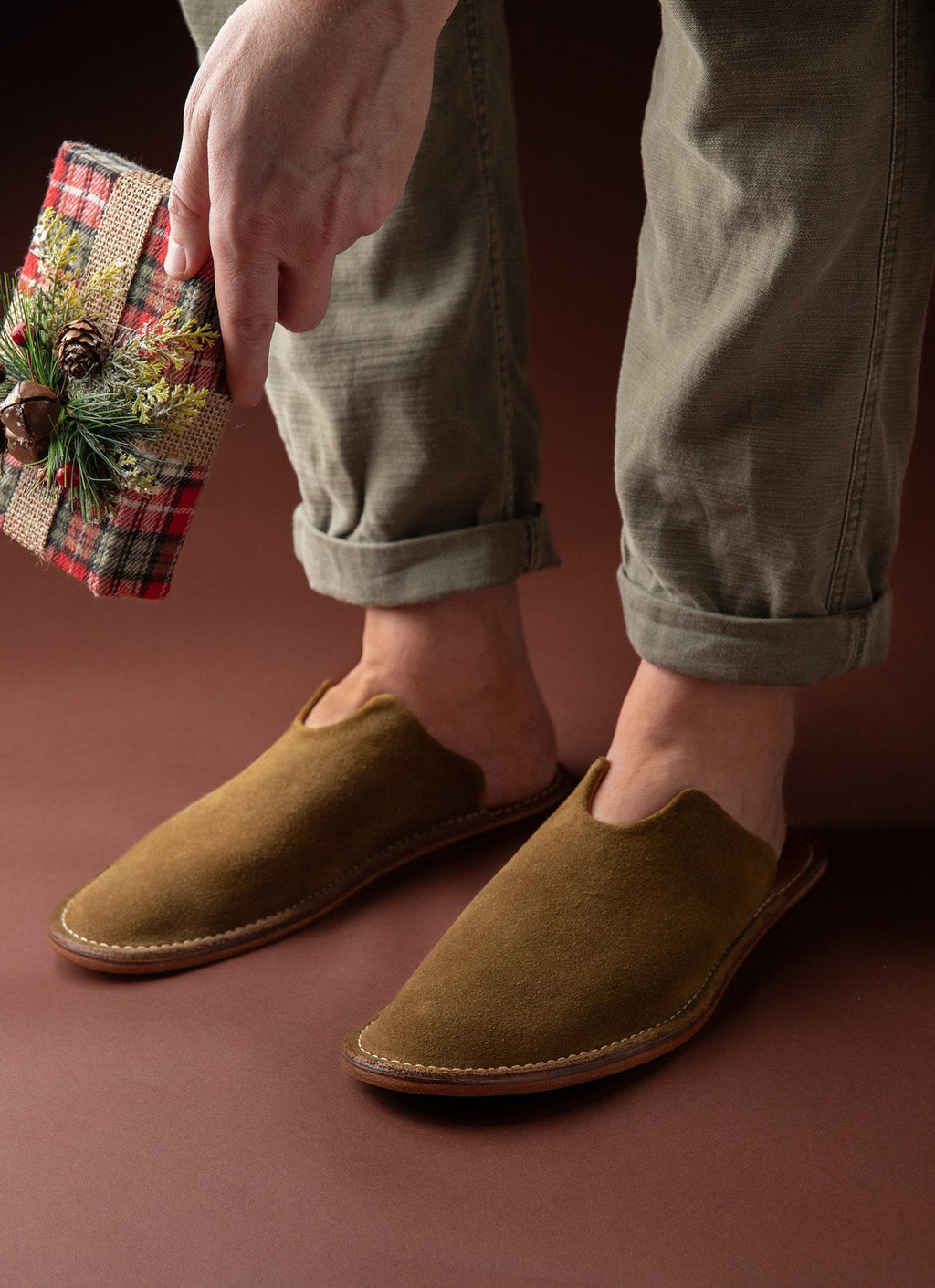 Mr. Grumpy Leather Slippers - Blue - Paranoid Ranch