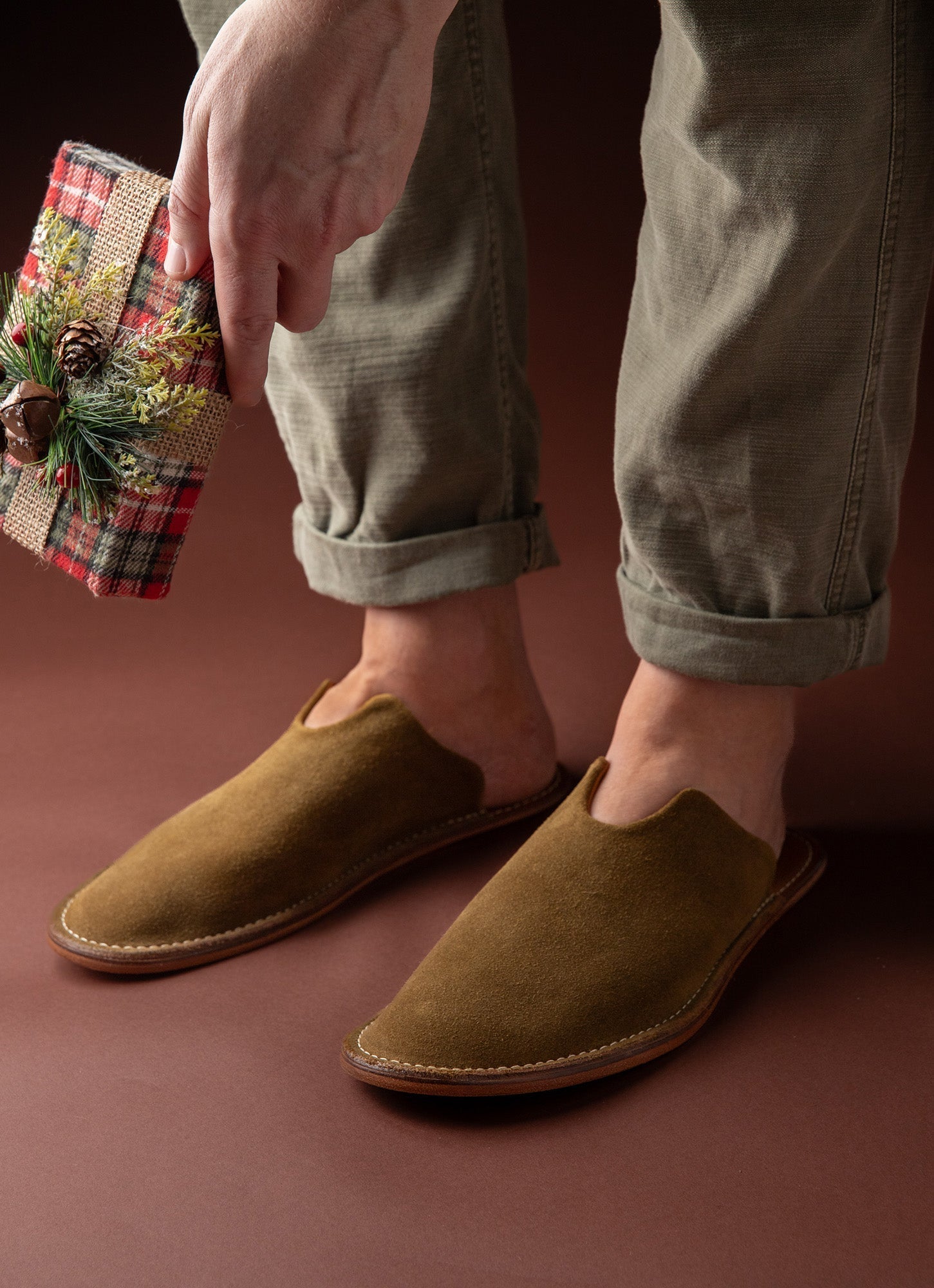 Mr. Grumpy Leather Slippers - Blue - Paranoid Ranch