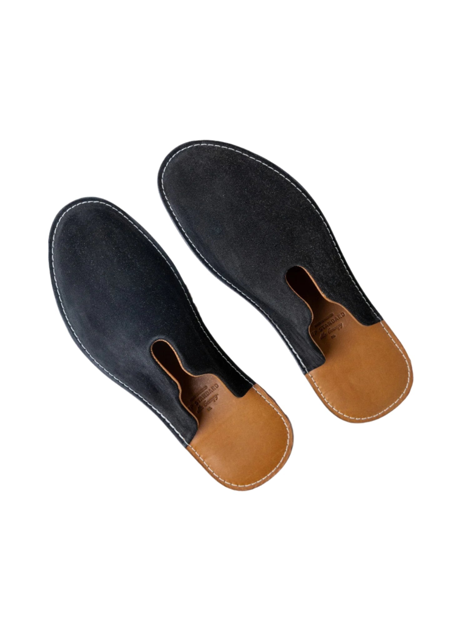 Mr. Grumpy Leather Slippers - Blue - Paranoid Ranch