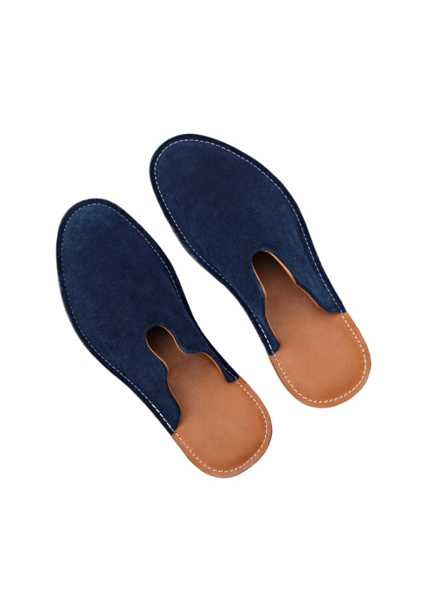 Mr. Grumpy Leather Slippers - Blue - Paranoid Ranch