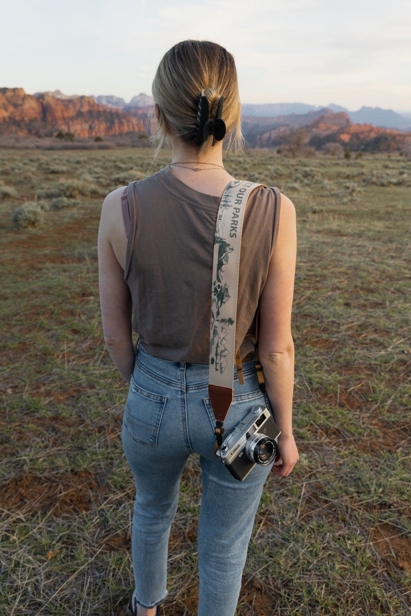 National Park Inspired Camera Strap Brown - Paranoid Ranch