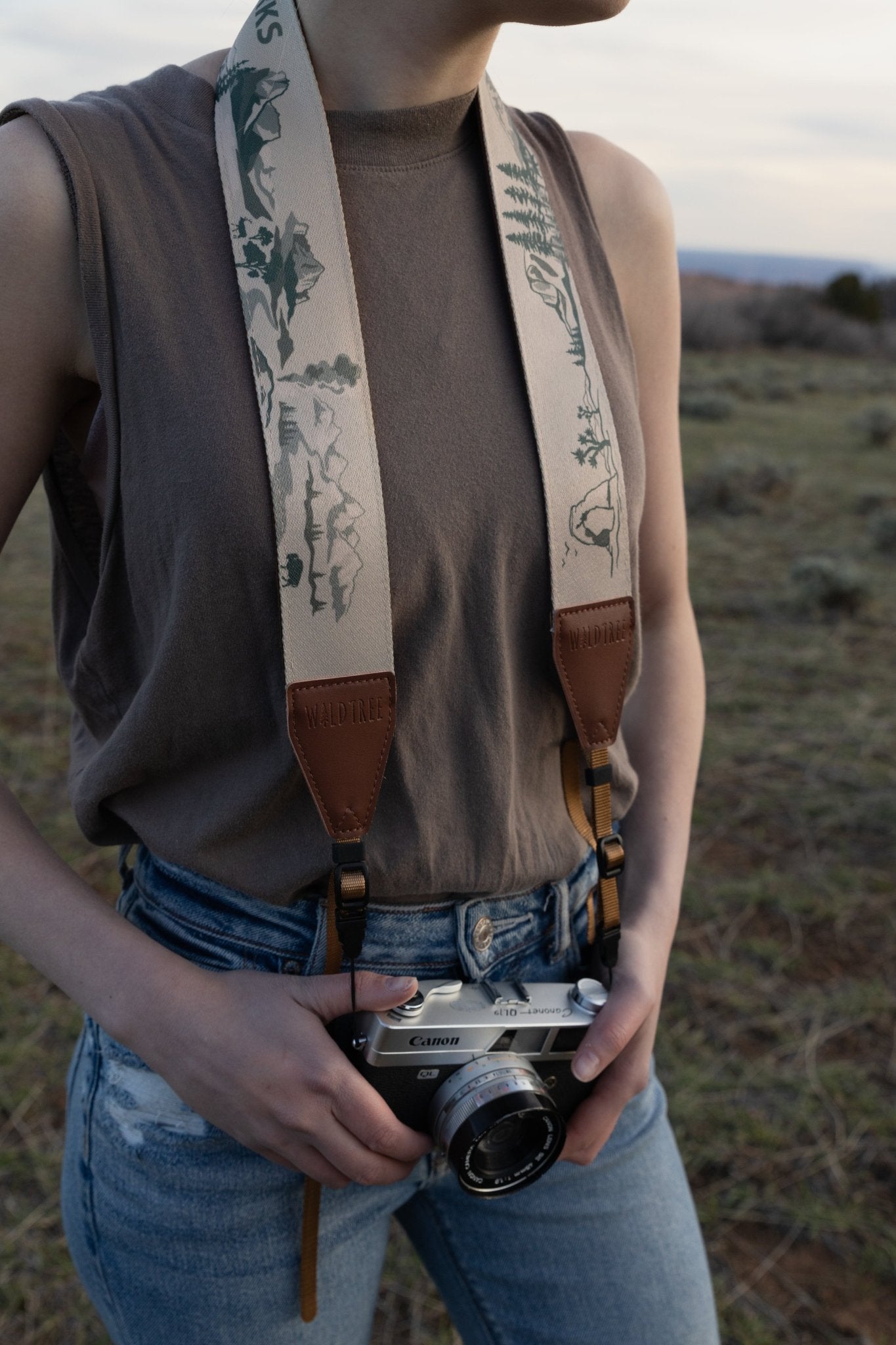 National Park Inspired Camera Strap Brown - Paranoid Ranch