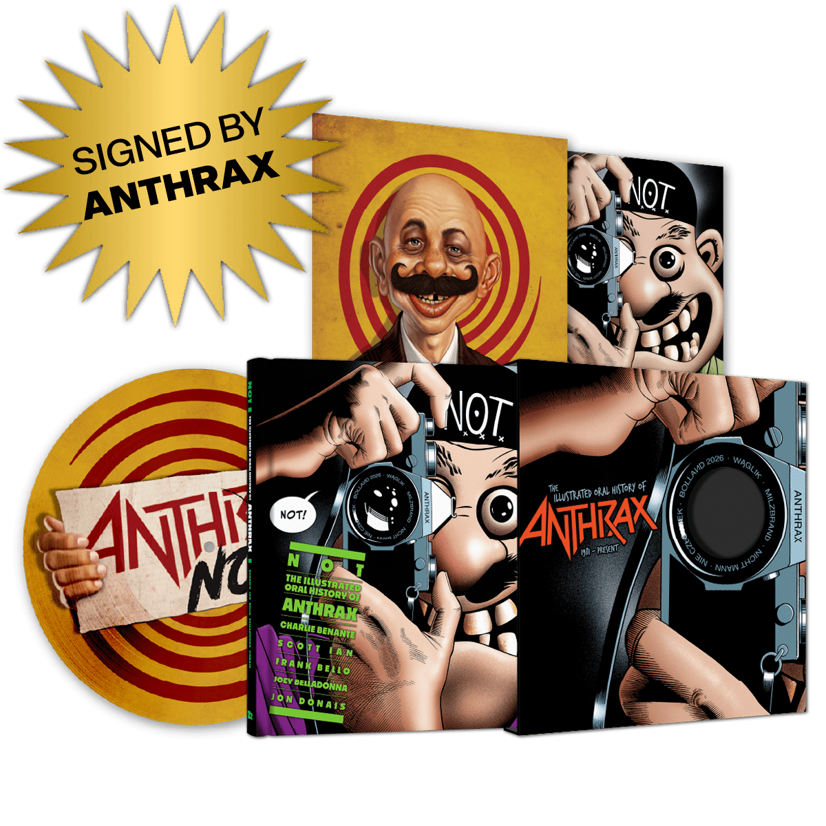 NOT: The Illustrated Oral History of Anthrax + Picture Disc Vinyl LP (Signed by Anthrax) - Paranoid Ranch