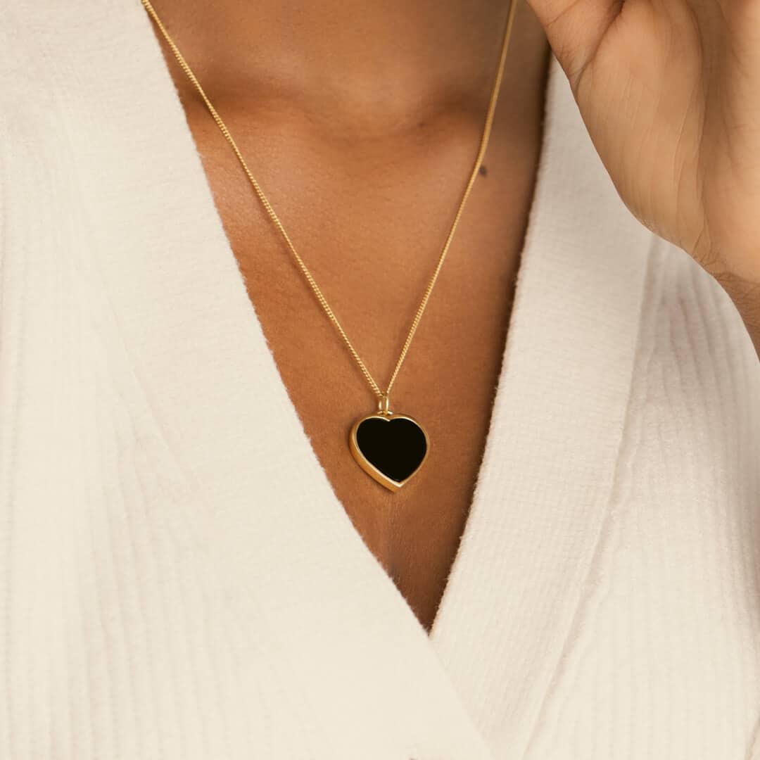 Onyx Heart Necklace - Paranoid Ranch