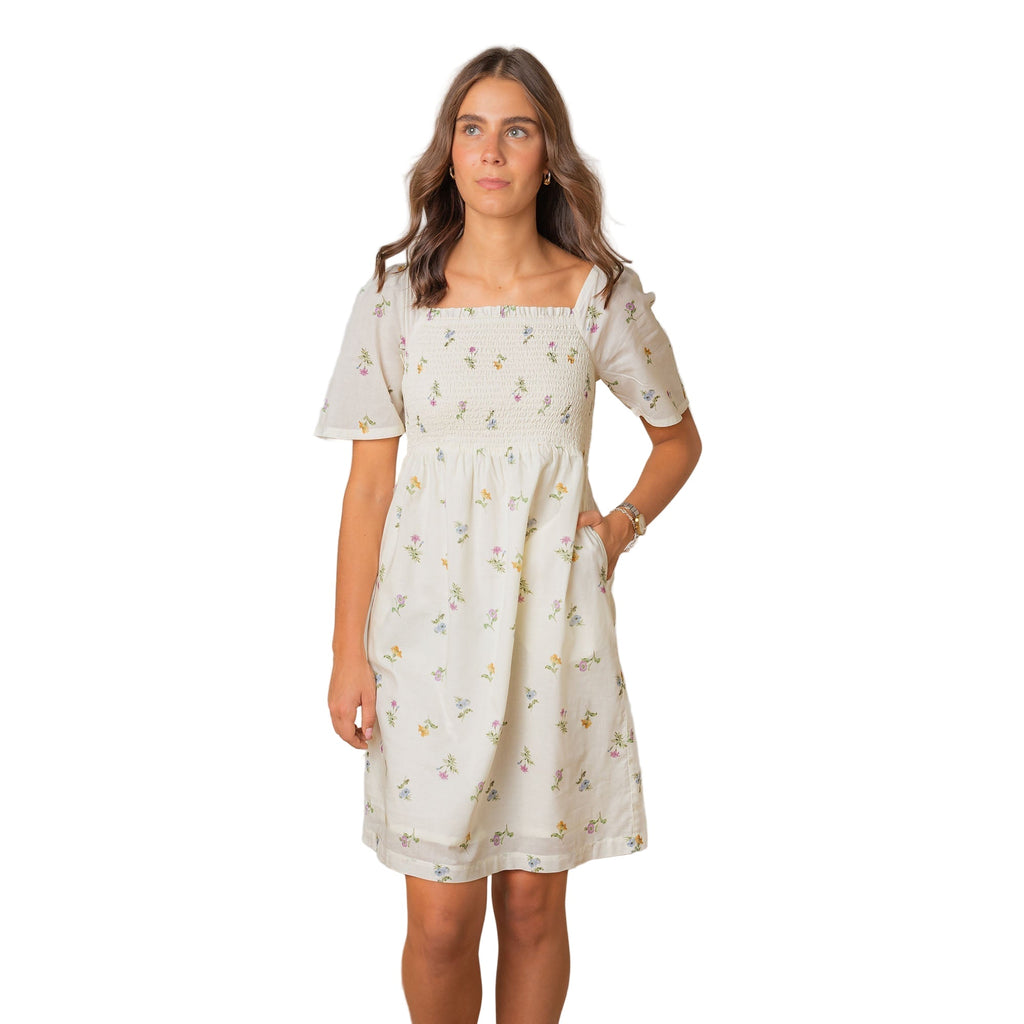Organic Bell Sleeve Smocked Dress - Paranoid Ranch