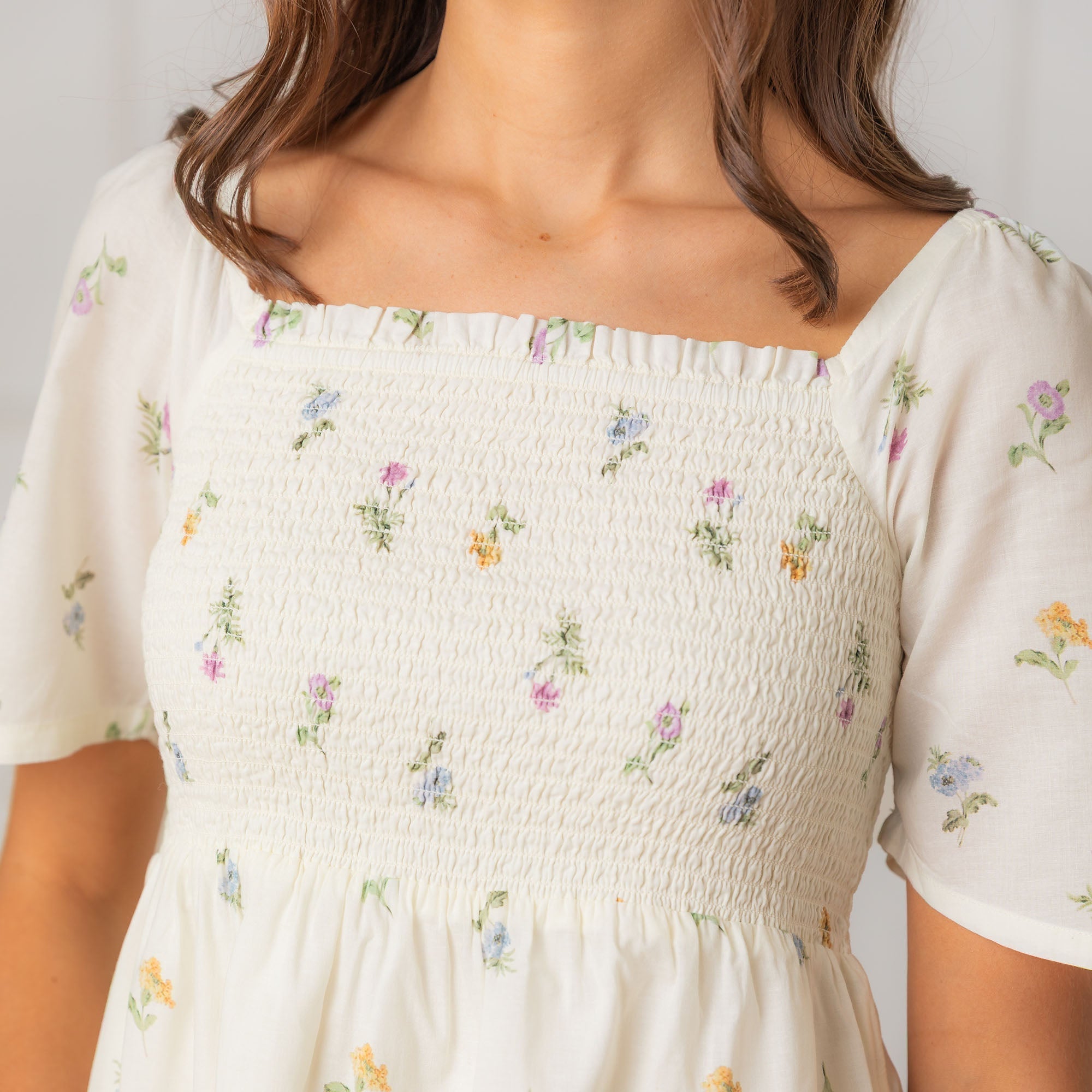 Organic Bell Sleeve Smocked Dress - Paranoid Ranch