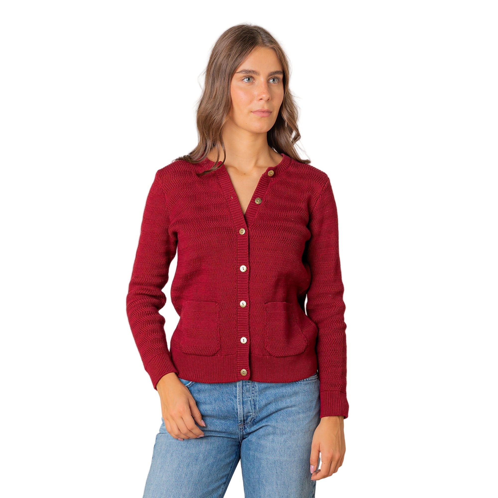 Organic Chevron Stitch Cardigan - Paranoid Ranch