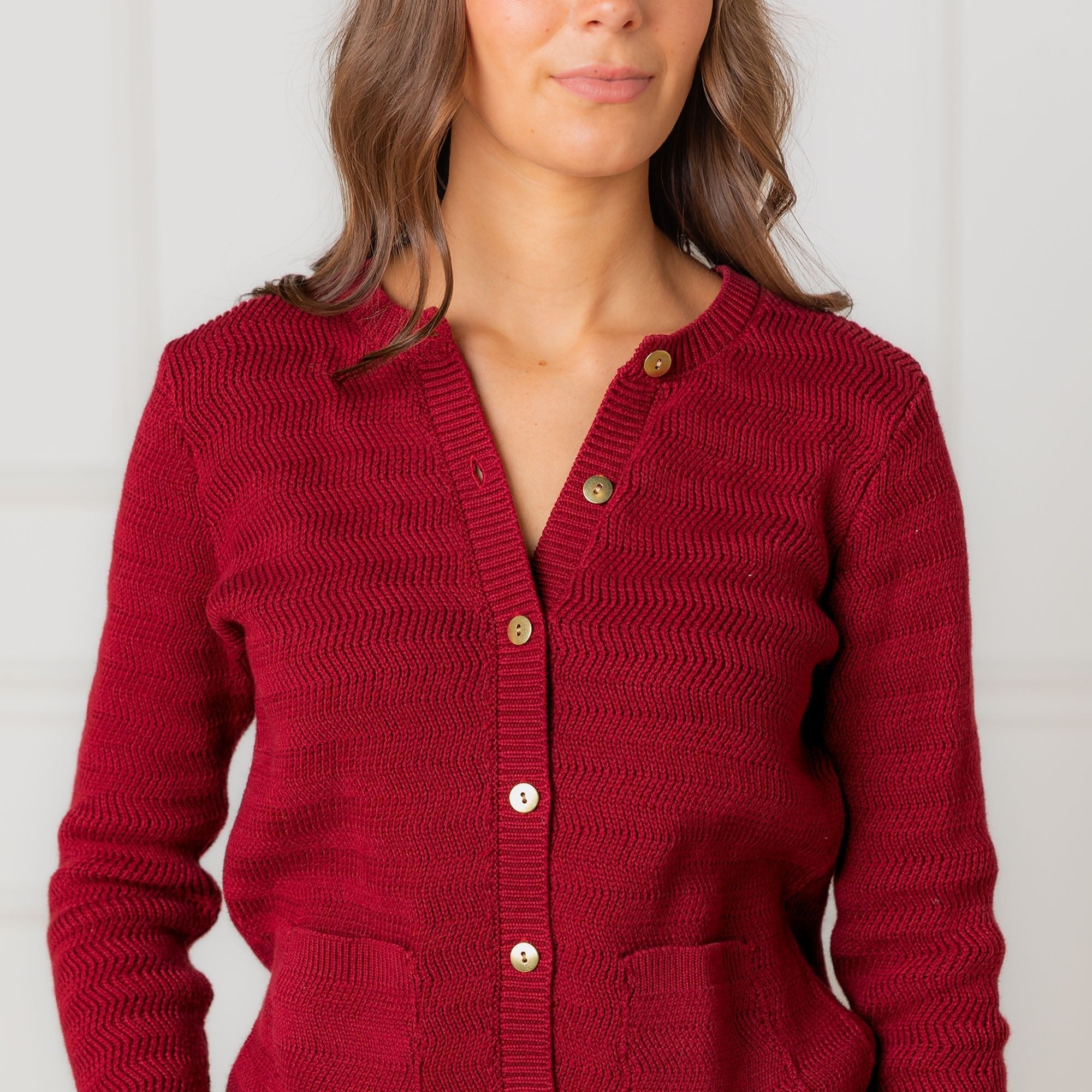 Organic Chevron Stitch Cardigan - Paranoid Ranch