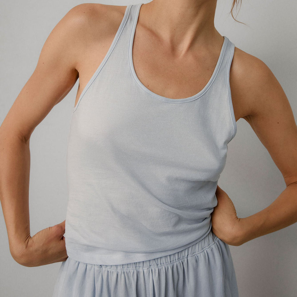 Organic Pima Curved Hem Tank - Paranoid Ranch
