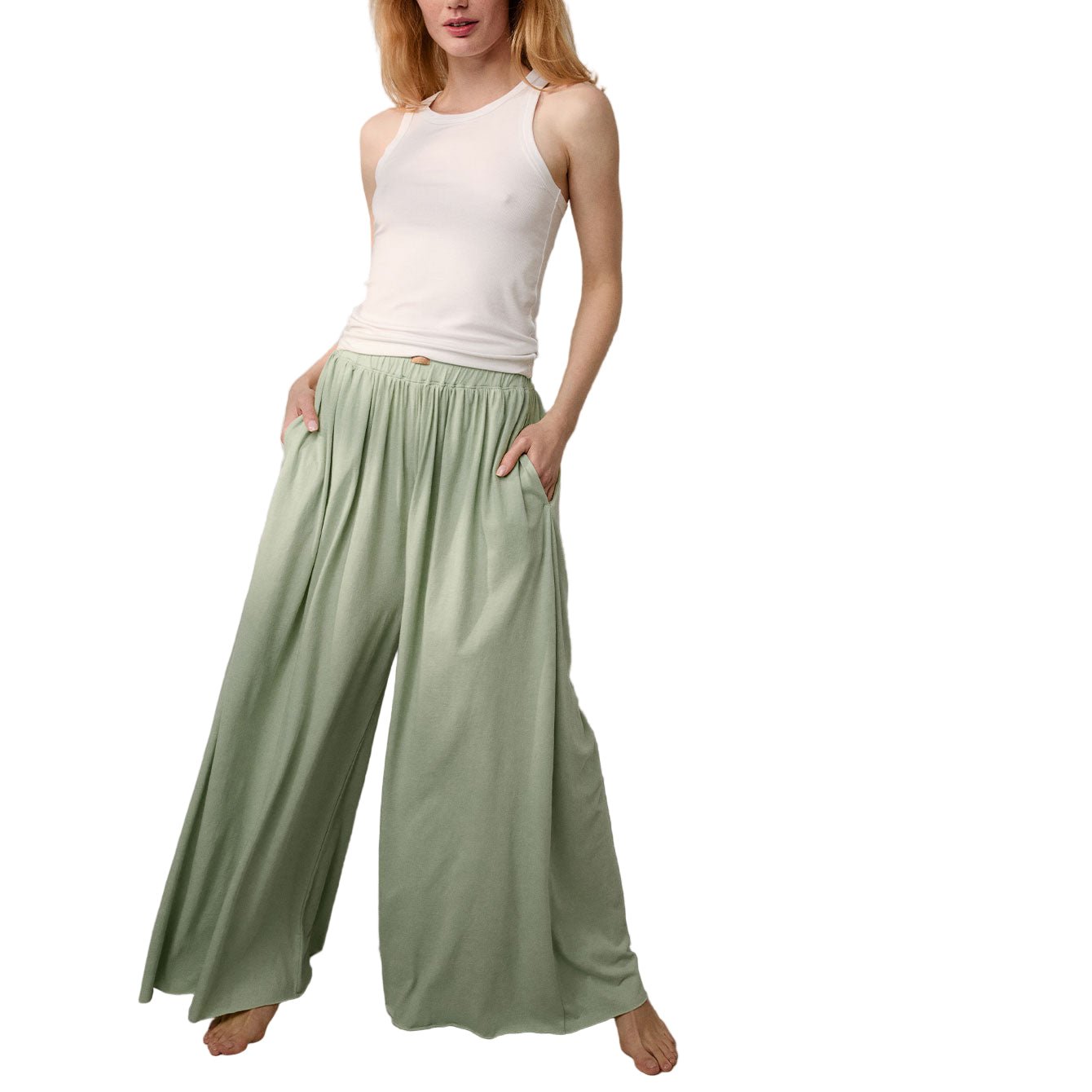 Organic Pima Wide Leg Pant - Paranoid Ranch