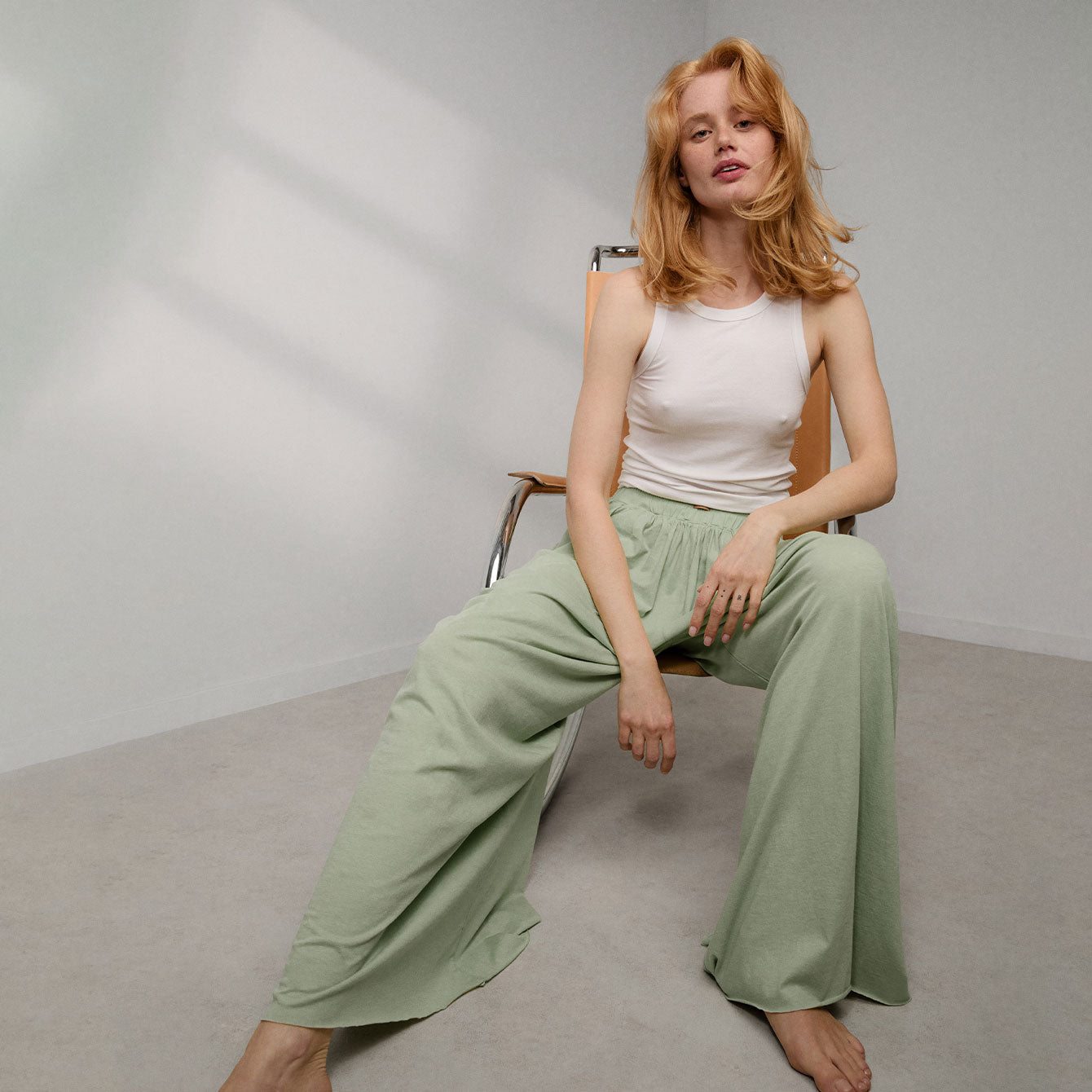 Organic Pima Wide Leg Pant - Paranoid Ranch