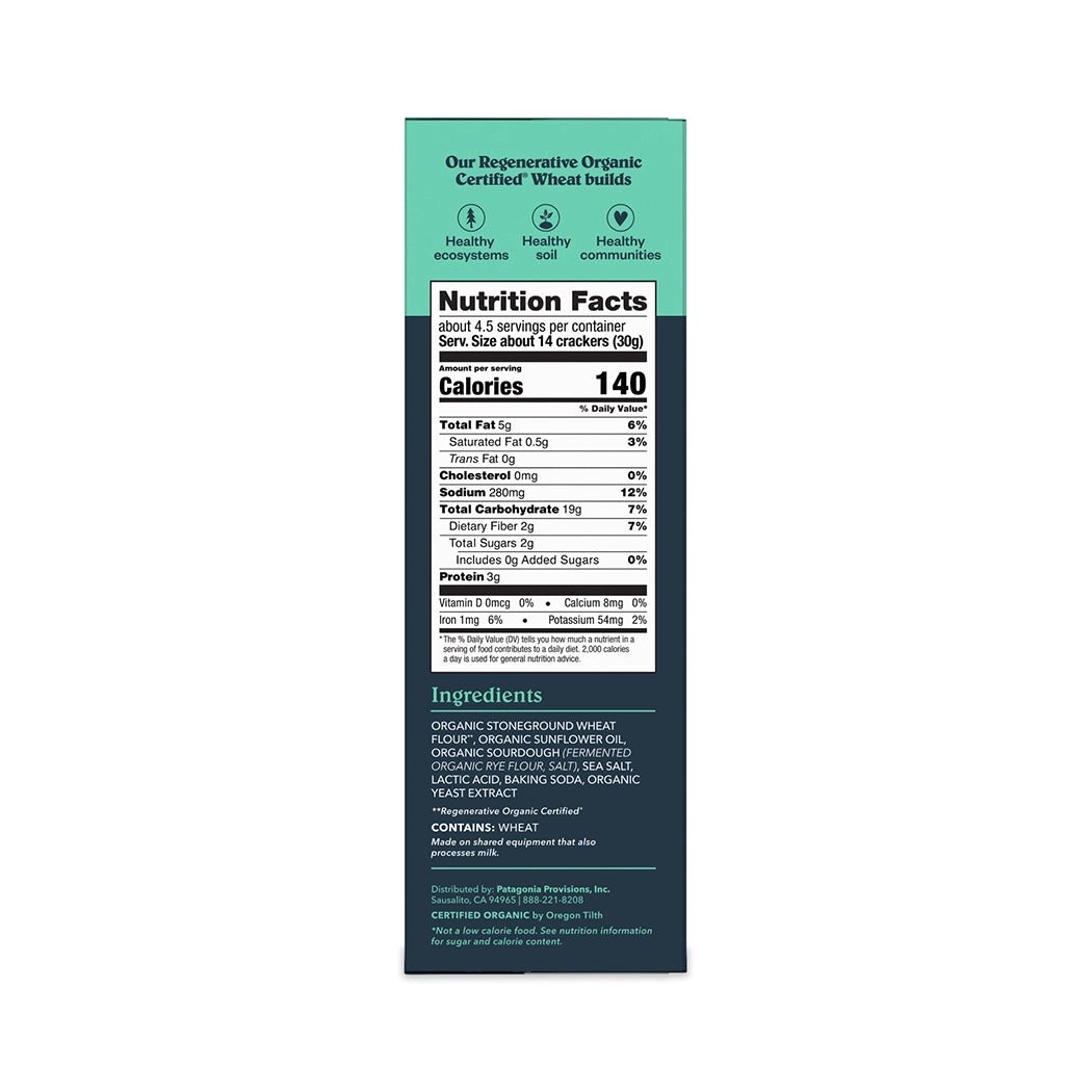 Organic Sourdough Sea Salt Crackers (4.4 oz Box) - Paranoid Ranch