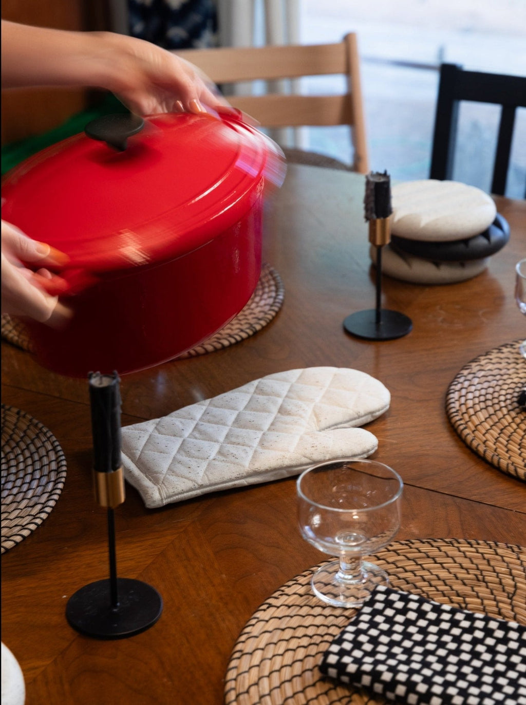 Oven Mitt Trivet | White Terrazzo - Paranoid Ranch