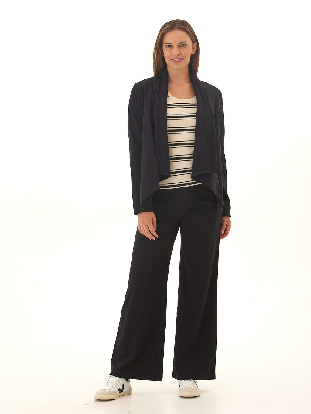 Pamela Rivet Detail Stretch Twill Wide Leg Pant - Paranoid Ranch