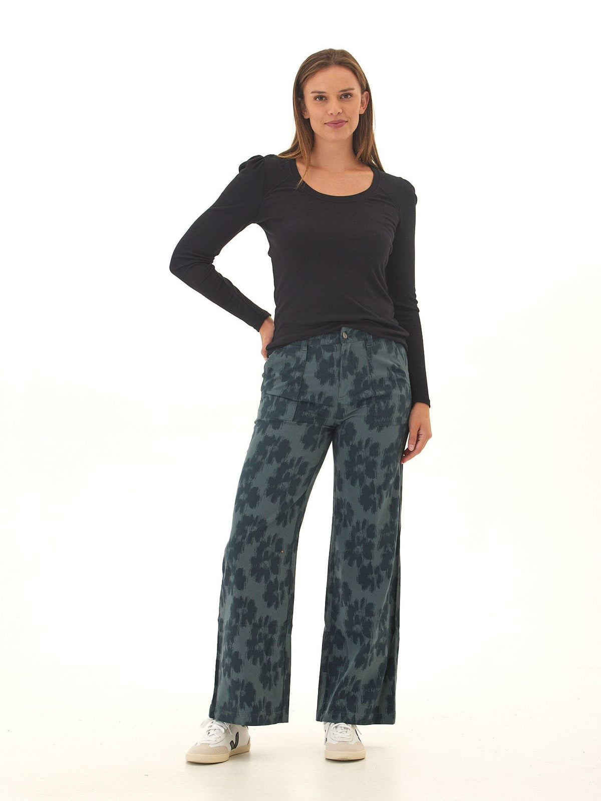 Pamela Stretch Twill Wide Leg Pant - Paranoid Ranch