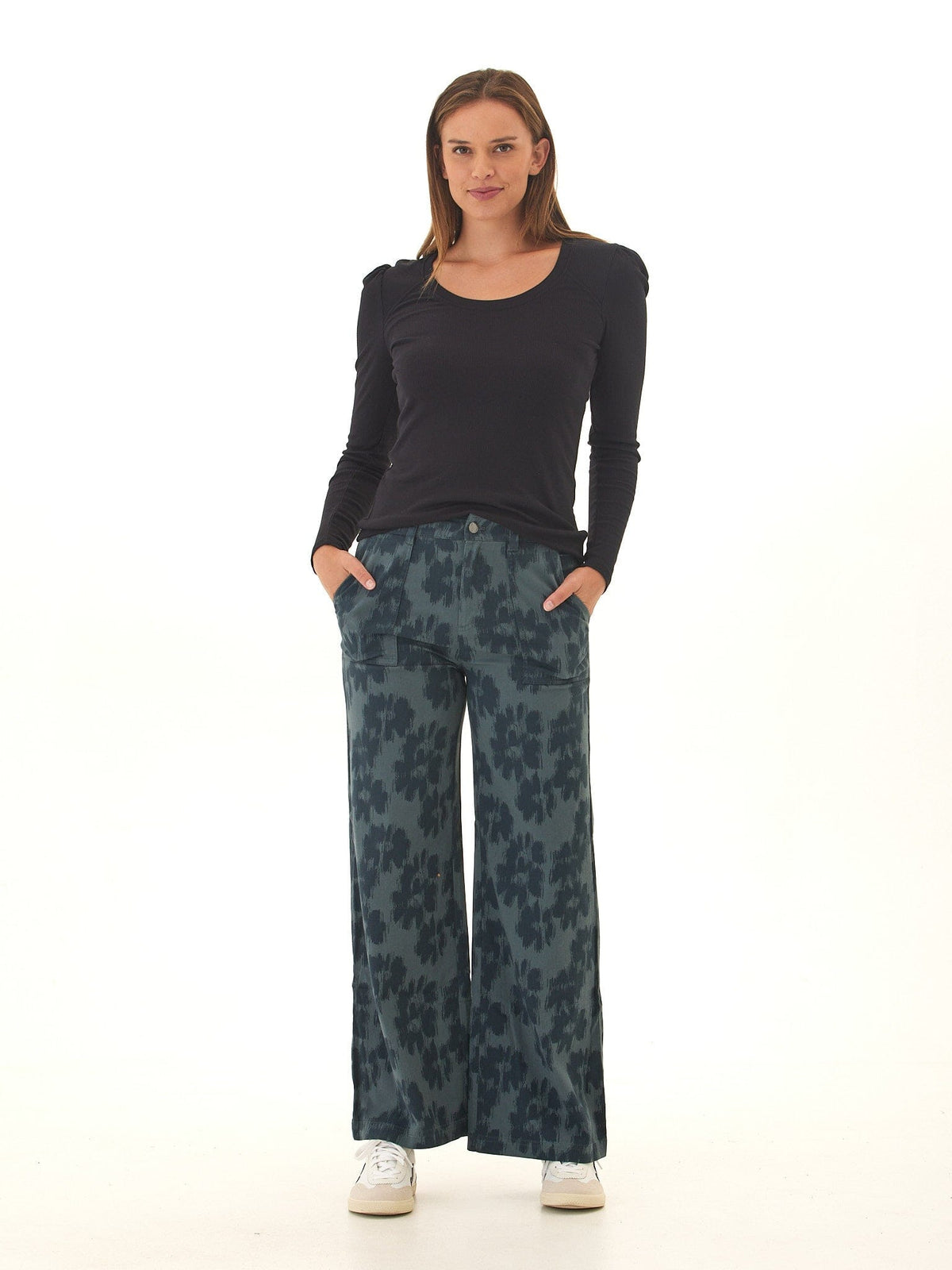 Pamela Stretch Twill Wide Leg Pant - Paranoid Ranch