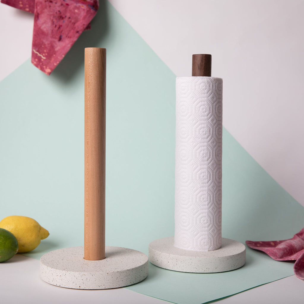 Paper Towel Holder | White Terrazzo - Paranoid Ranch