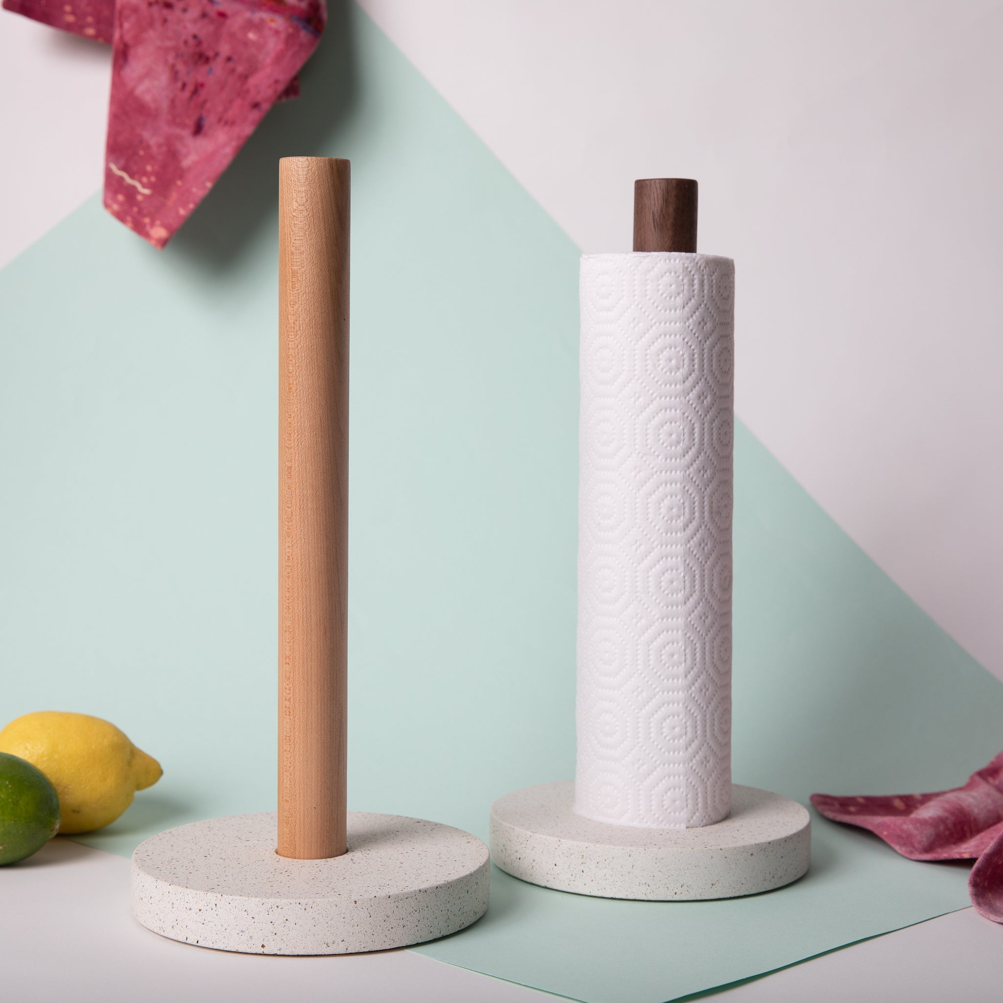 Paper Towel Holder | White Terrazzo - Paranoid Ranch
