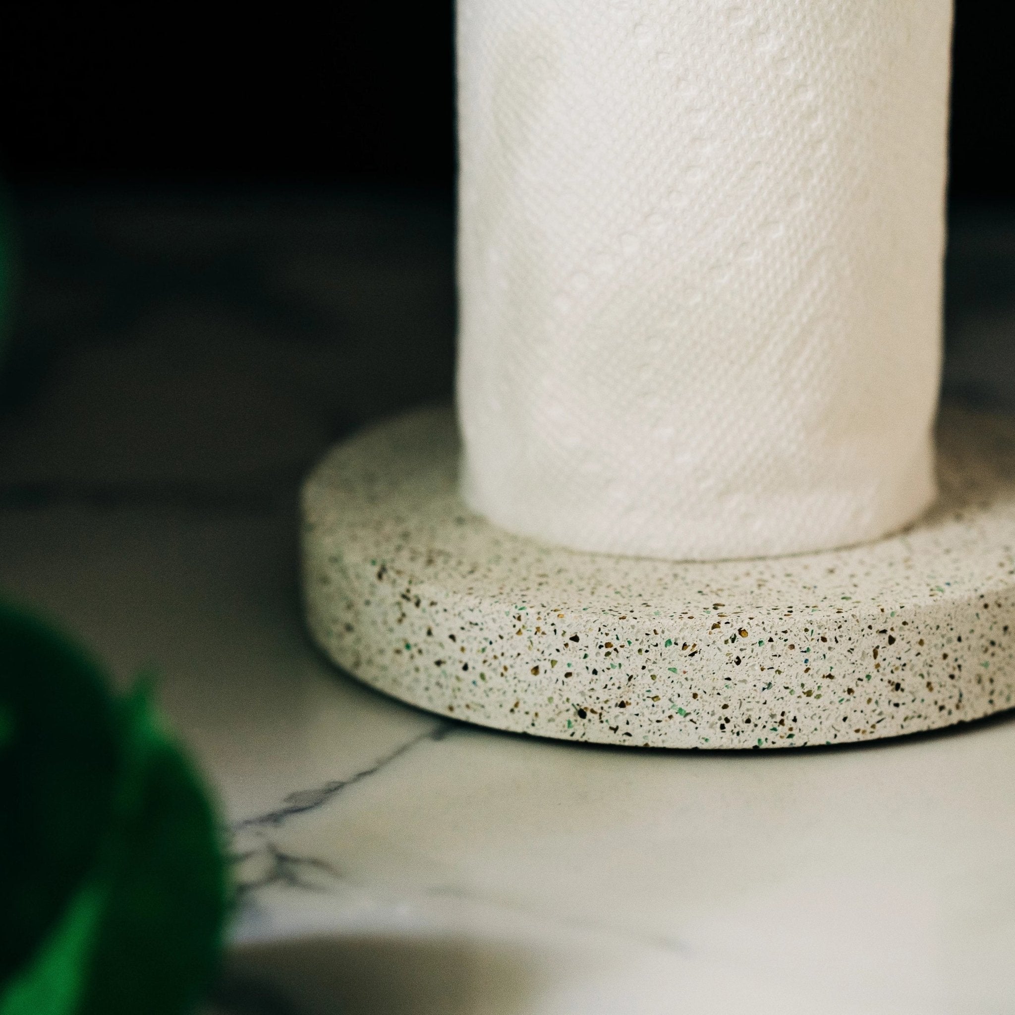 Paper Towel Holder | White Terrazzo - Paranoid Ranch