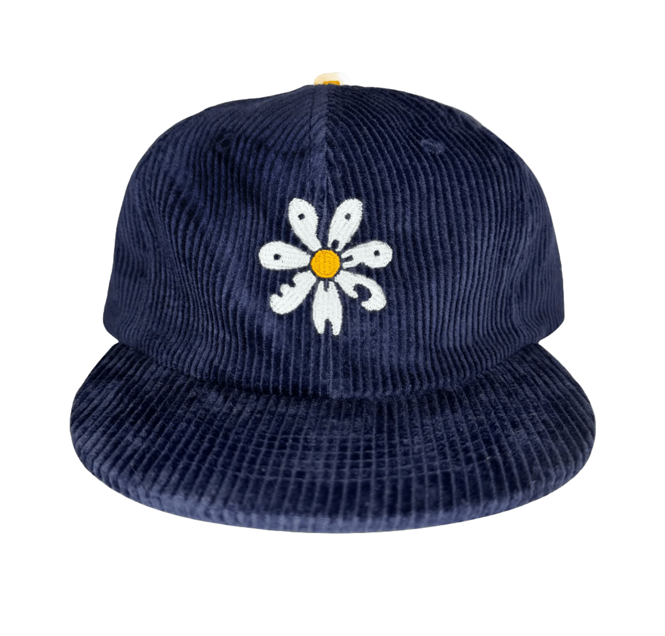 Parched Daisy Corduroy Hat - Navy - Paranoid Ranch