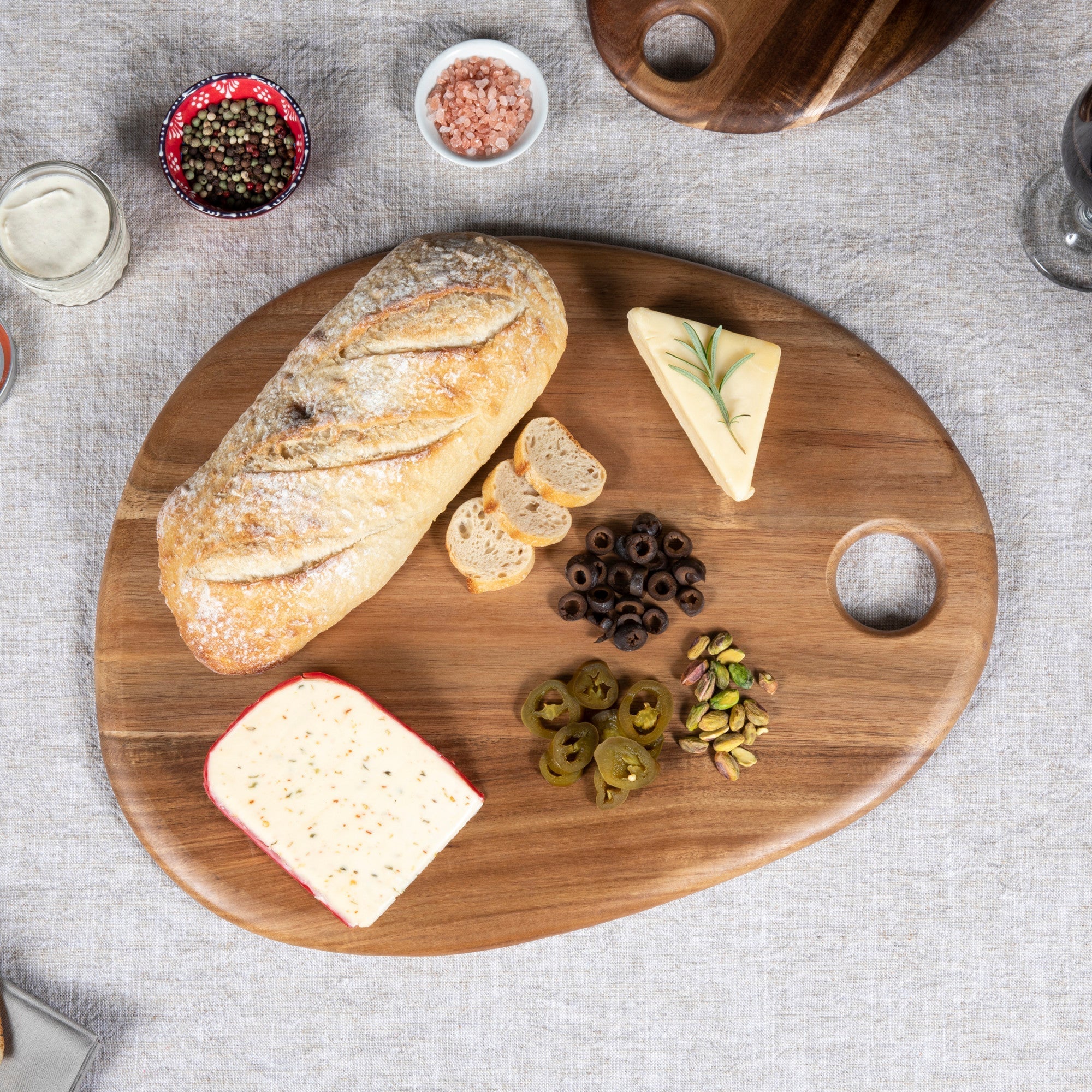 Pebble Shaped Acacia Serving Board 18" x 15" - Paranoid Ranch