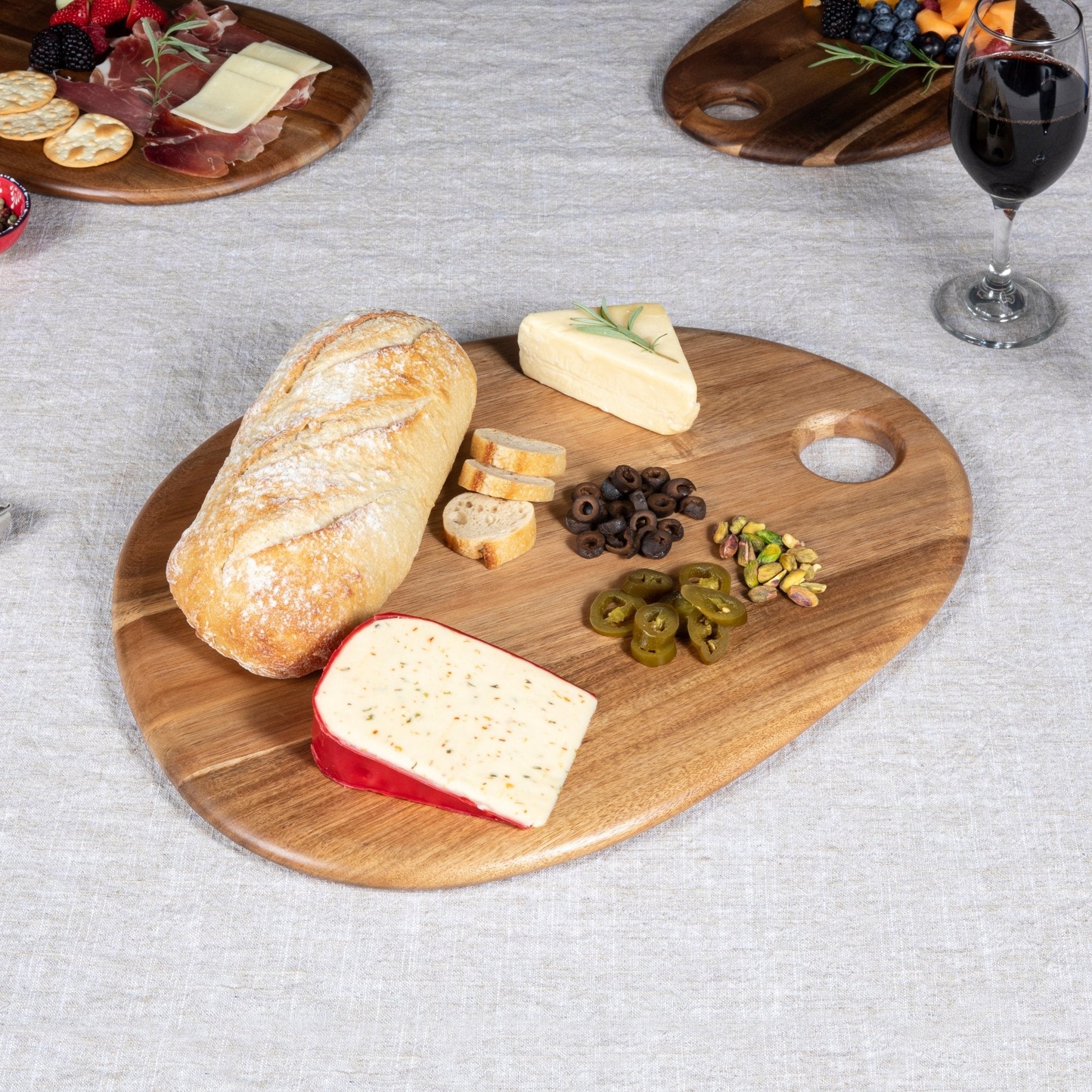 Pebble Shaped Acacia Serving Board 18" x 15" - Paranoid Ranch