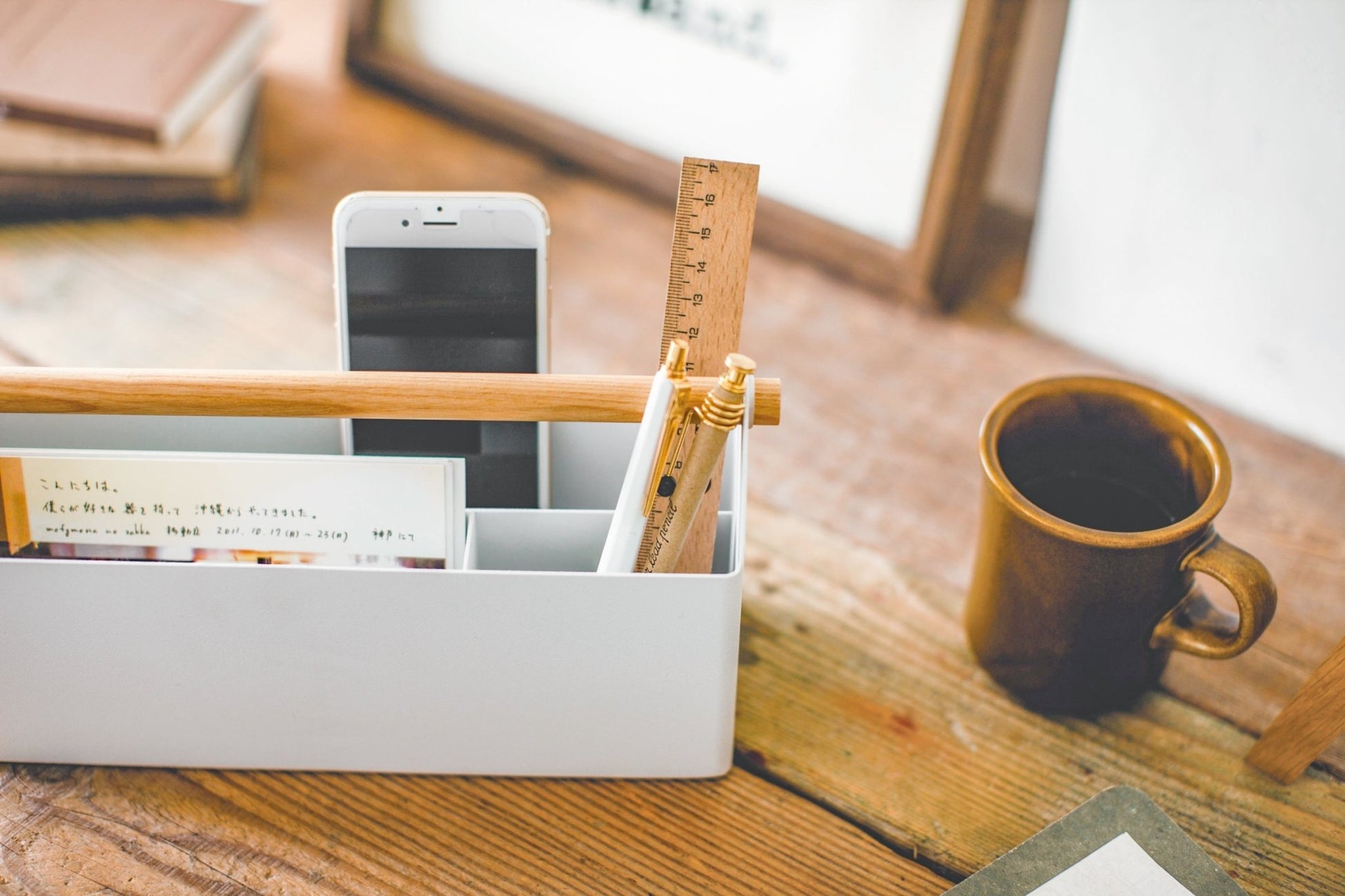 Pen + Desk Organizer - Large - Steel + Wood - Paranoid Ranch