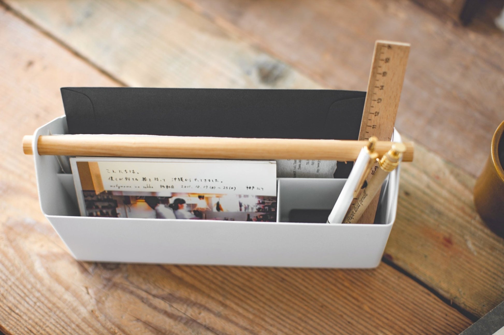 Pen + Desk Organizer - Large - Steel + Wood - Paranoid Ranch